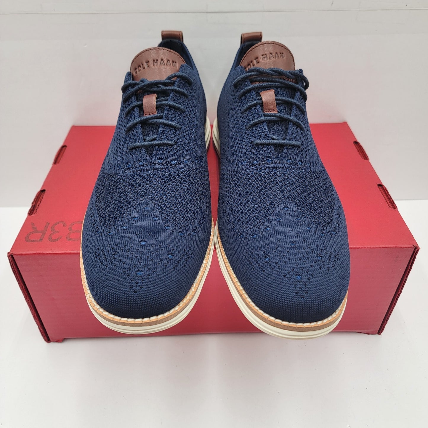 Cole Haan Men's Original Grand Wingtip Oxford C27960 - Navy/Ivory - US 11