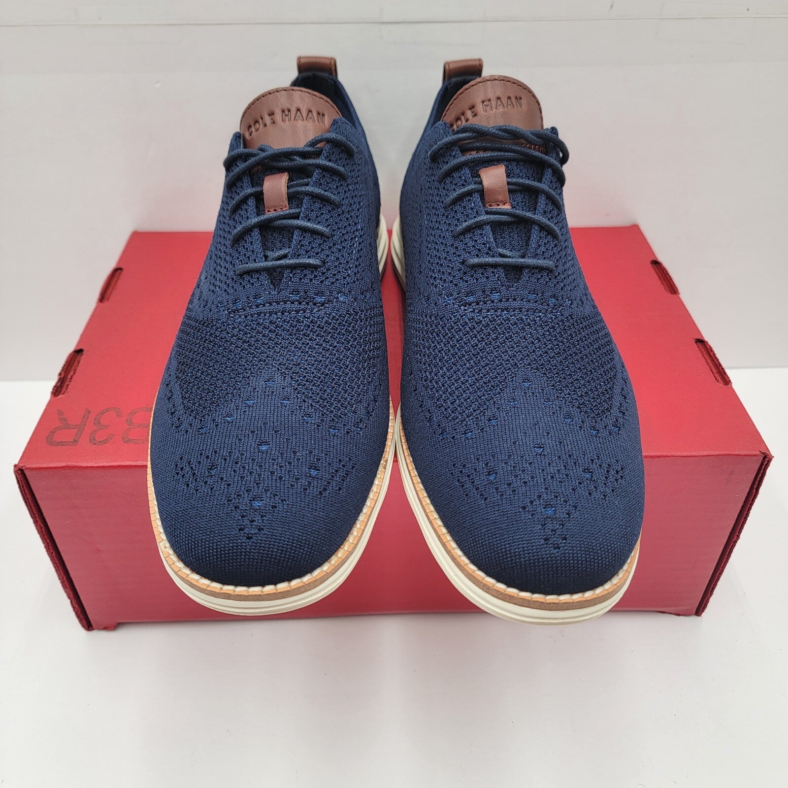Cole Haan Men's Original Grand Wingtip Oxford C27960 - Navy/Ivory - US 11
