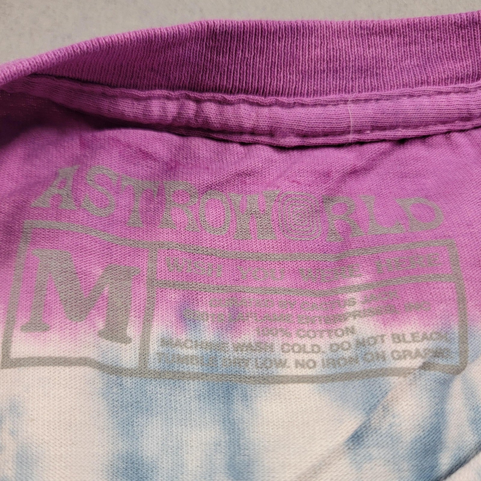 Astroworld Cactus Jack Shirt Mens Medium Tie Dye Festival Run Austin Graphic 9392