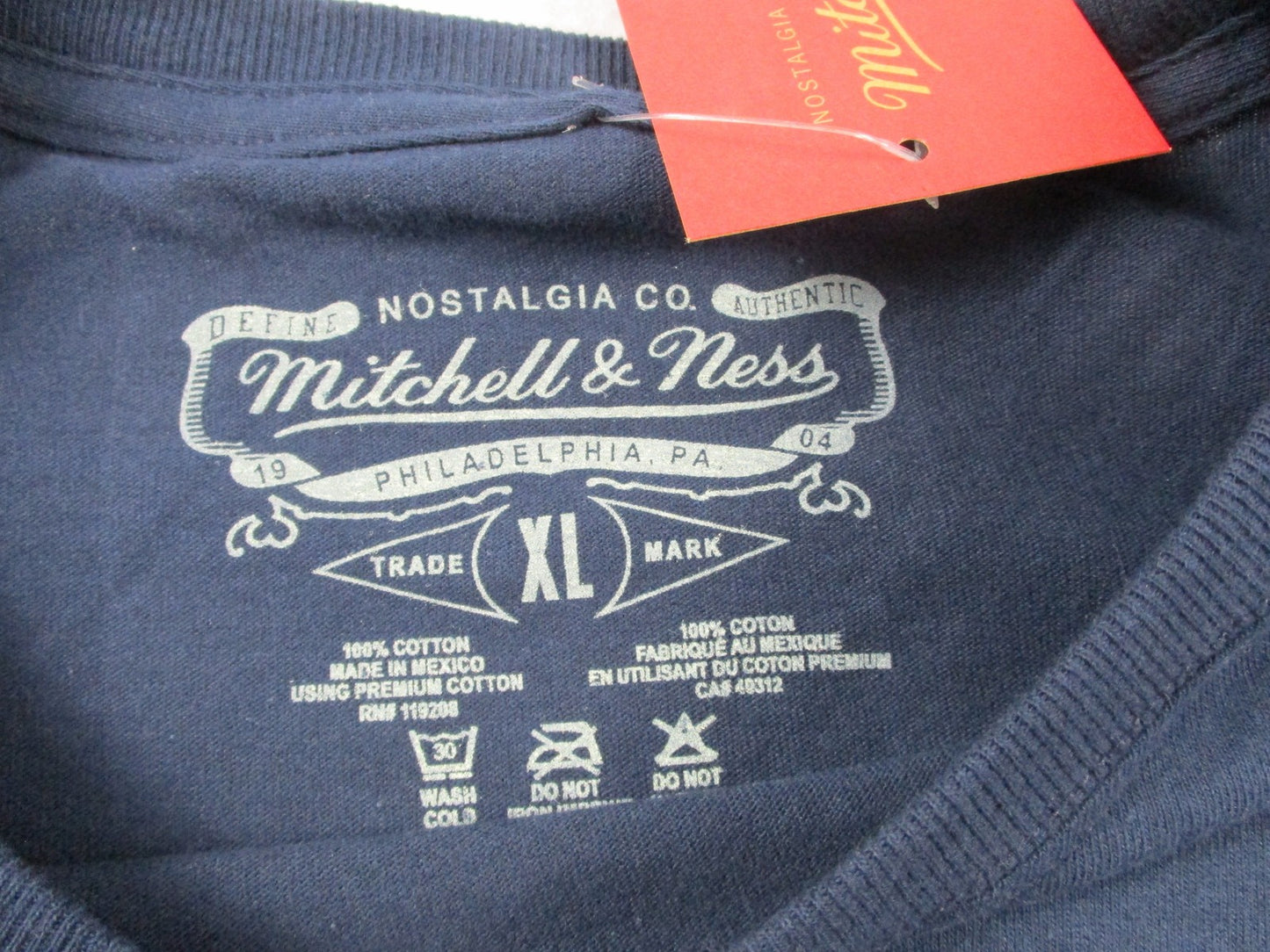 Boston Red Sox Shirt Blue MLB Cooperstown Mitchell & Ness NWT