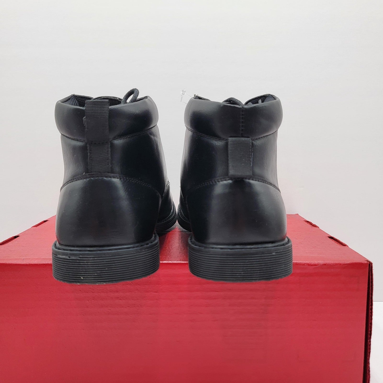 London Fog Tyler Chukka Shoes Mens Size 8 Black Memory Foam Dress Boots New4