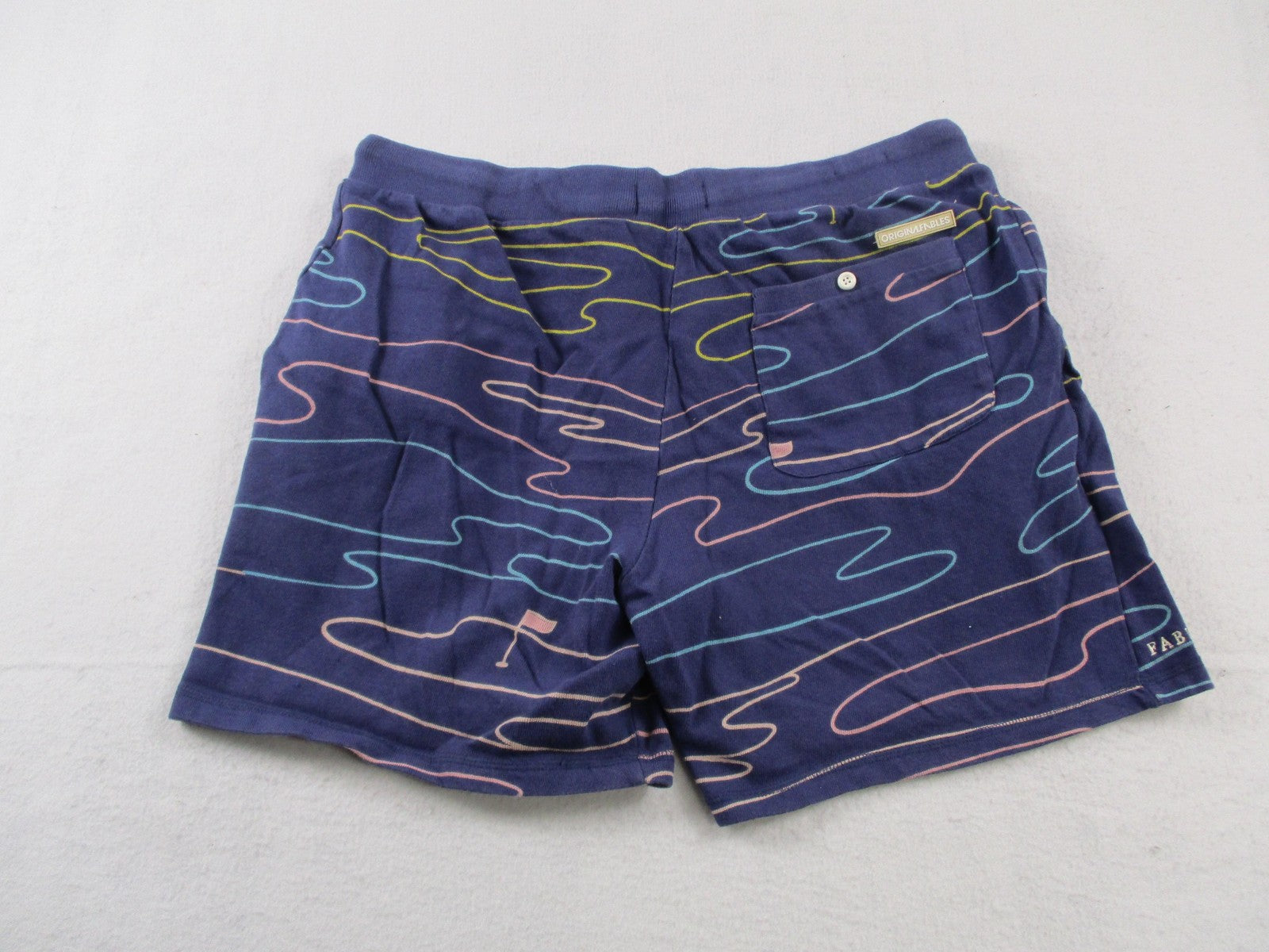 Original Fables Sweatsuit Set Mens XL Blue Golf Cart Flag Graphic Polo Shorts17