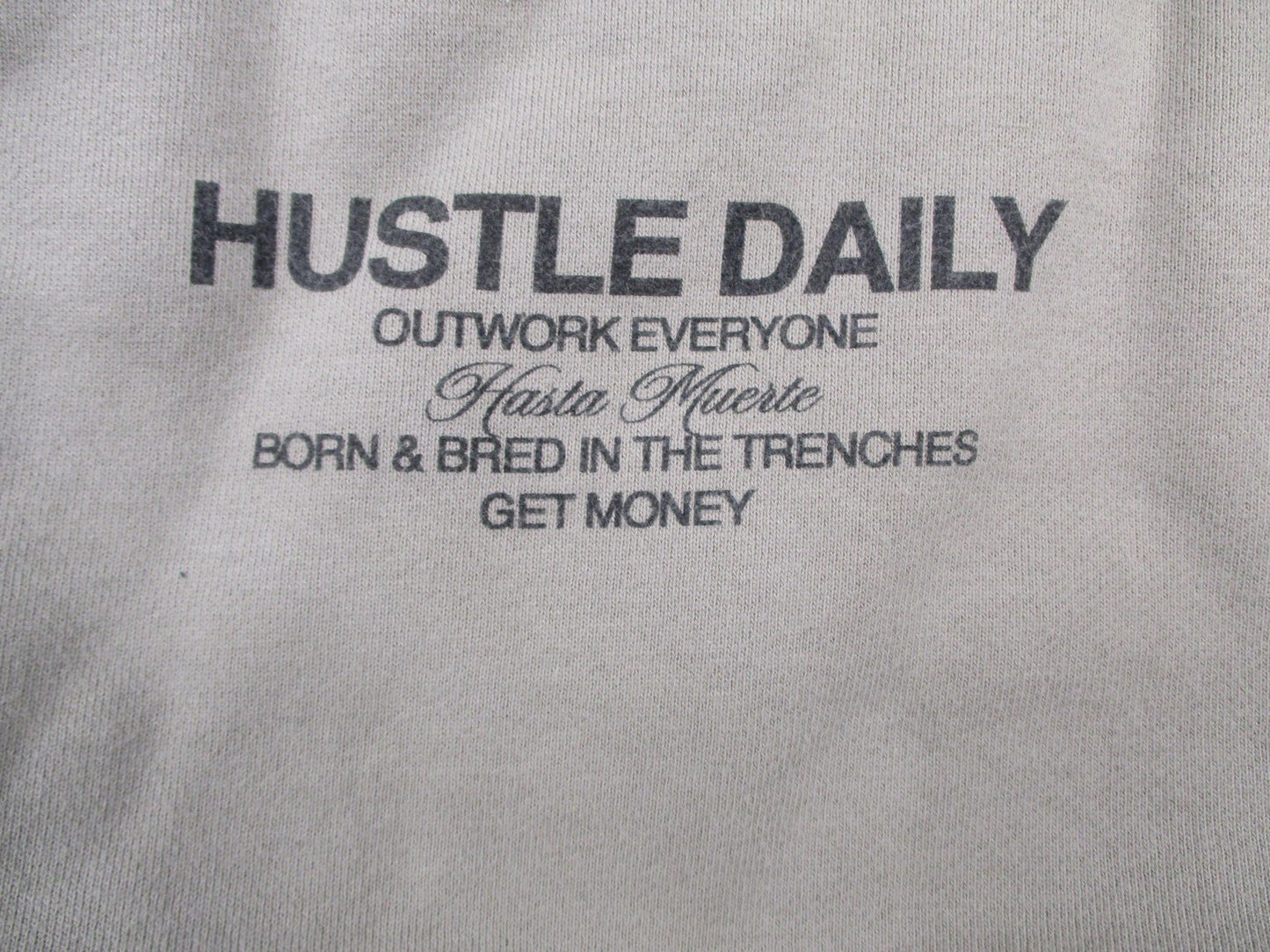 Hasta Muerte Hoodie Men 2XL Tan Hustle Daily Praying Angel Get Money Graphic12154