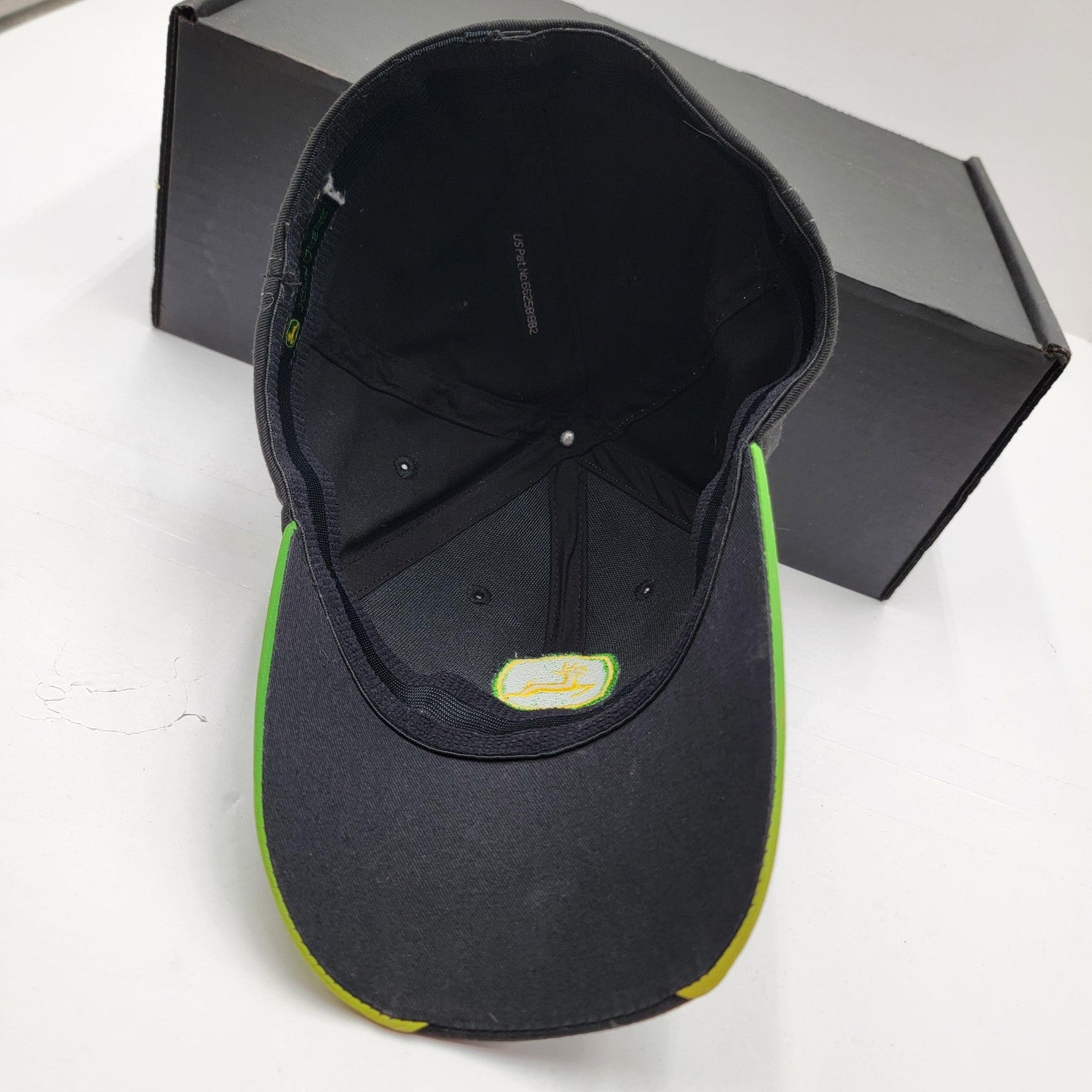 John Deere Hat Cap Snap Back Black Green Embroidered Mens Tractor Farming Logo5