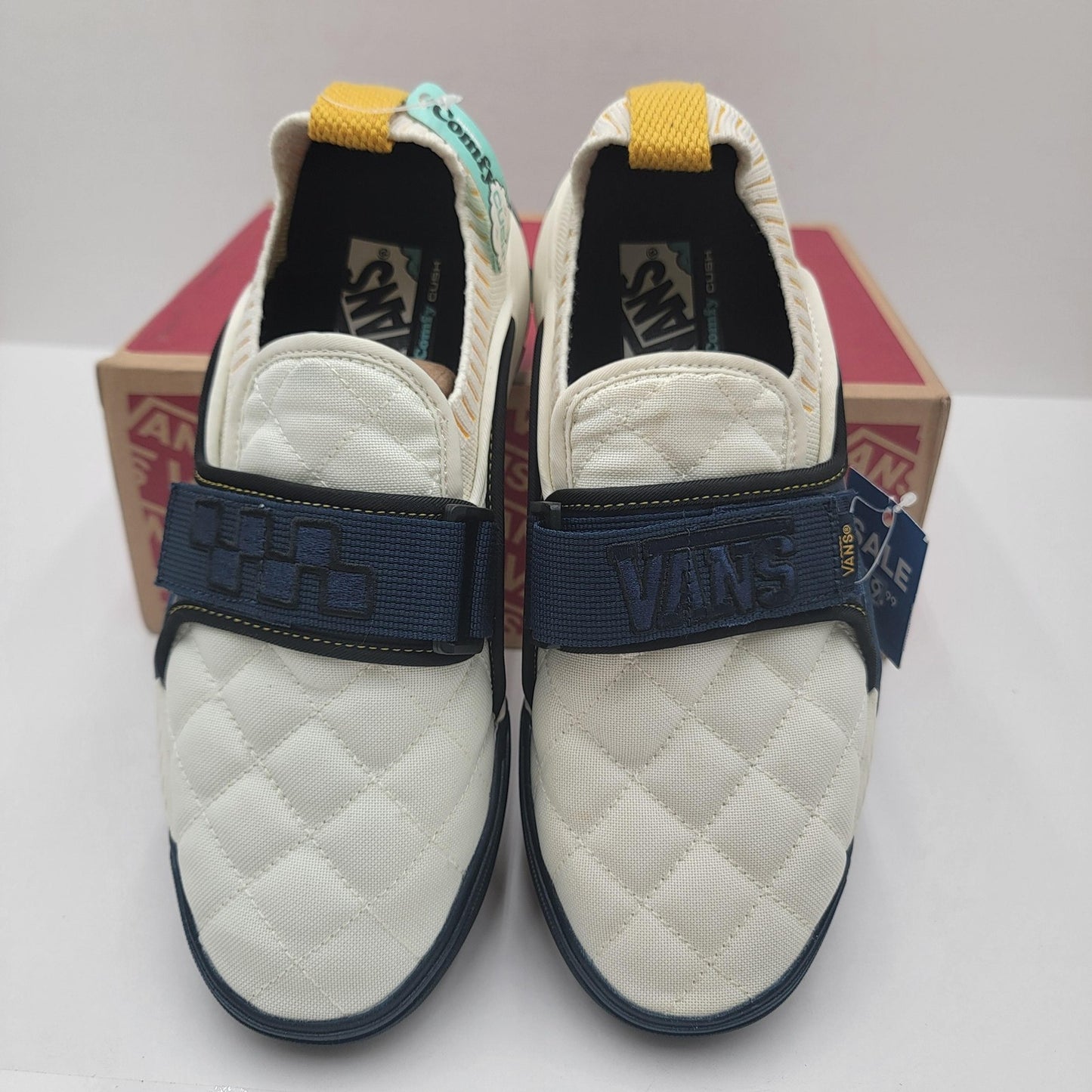 Vans Coast CC Shoes Mens Size 8.5 Marshmallow Blue ComfyCush Varsity VN0A5JMC8R83