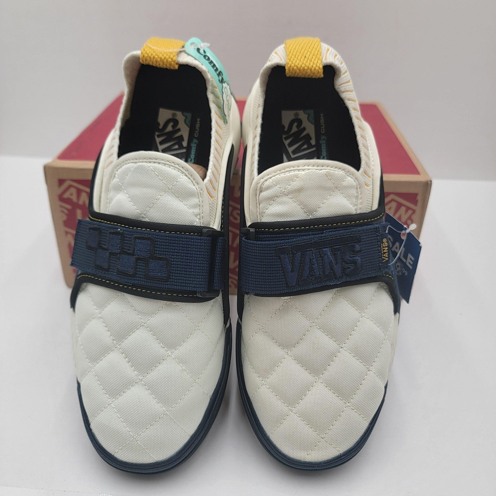 Vans Coast CC Shoes Mens Size 8.5 Marshmallow Blue ComfyCush Varsity VN0A5JMC8R83