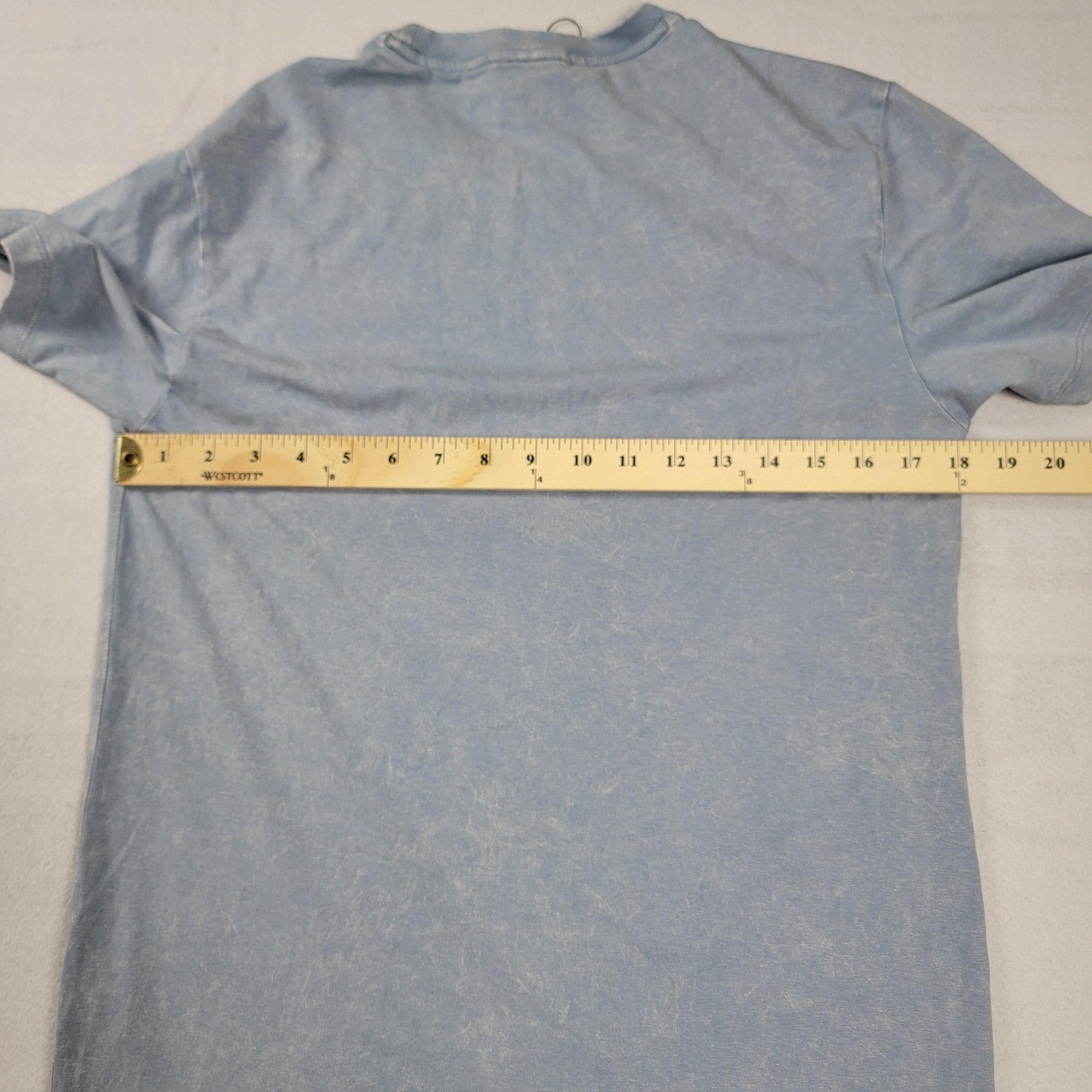 VRST Essential Pocket Shirt Mens Sm Muted Denim Breathable Custom Dyed Tee