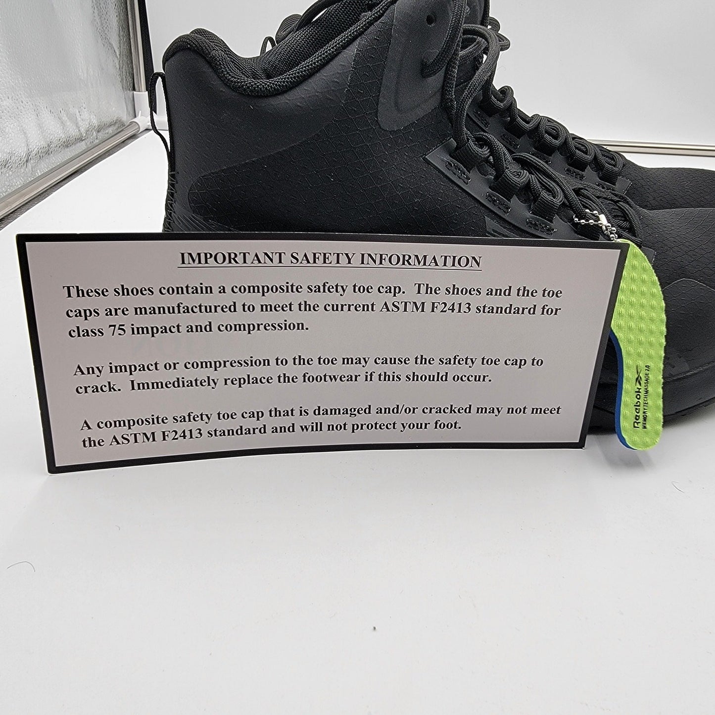 Reebok Nano X1 Adventure Work Mid Cut CT Black Wm Sz 12M RB3847