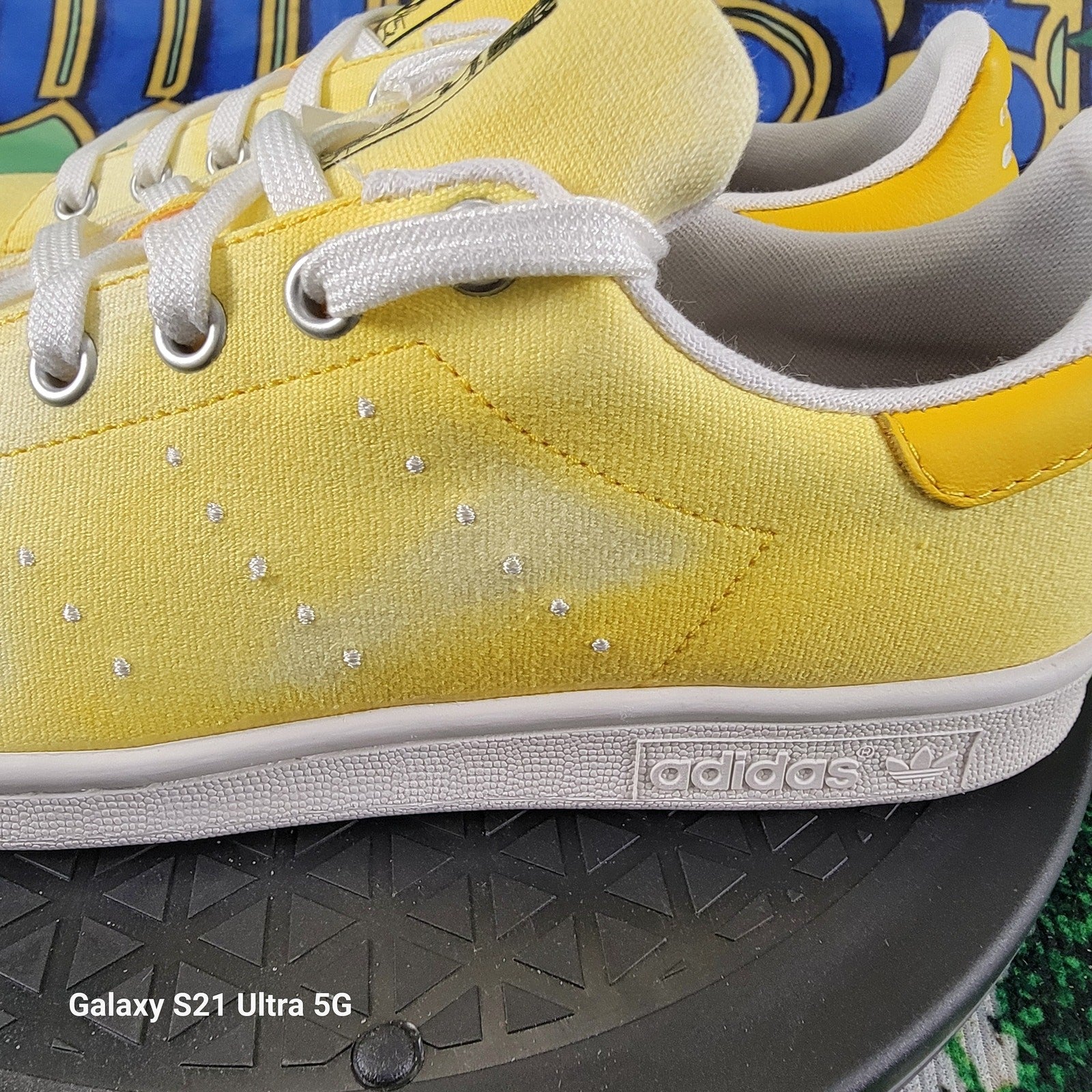 Adidas Pharrell Williams HU Stan Smith Men's Yellow/White Shoes Sz 52