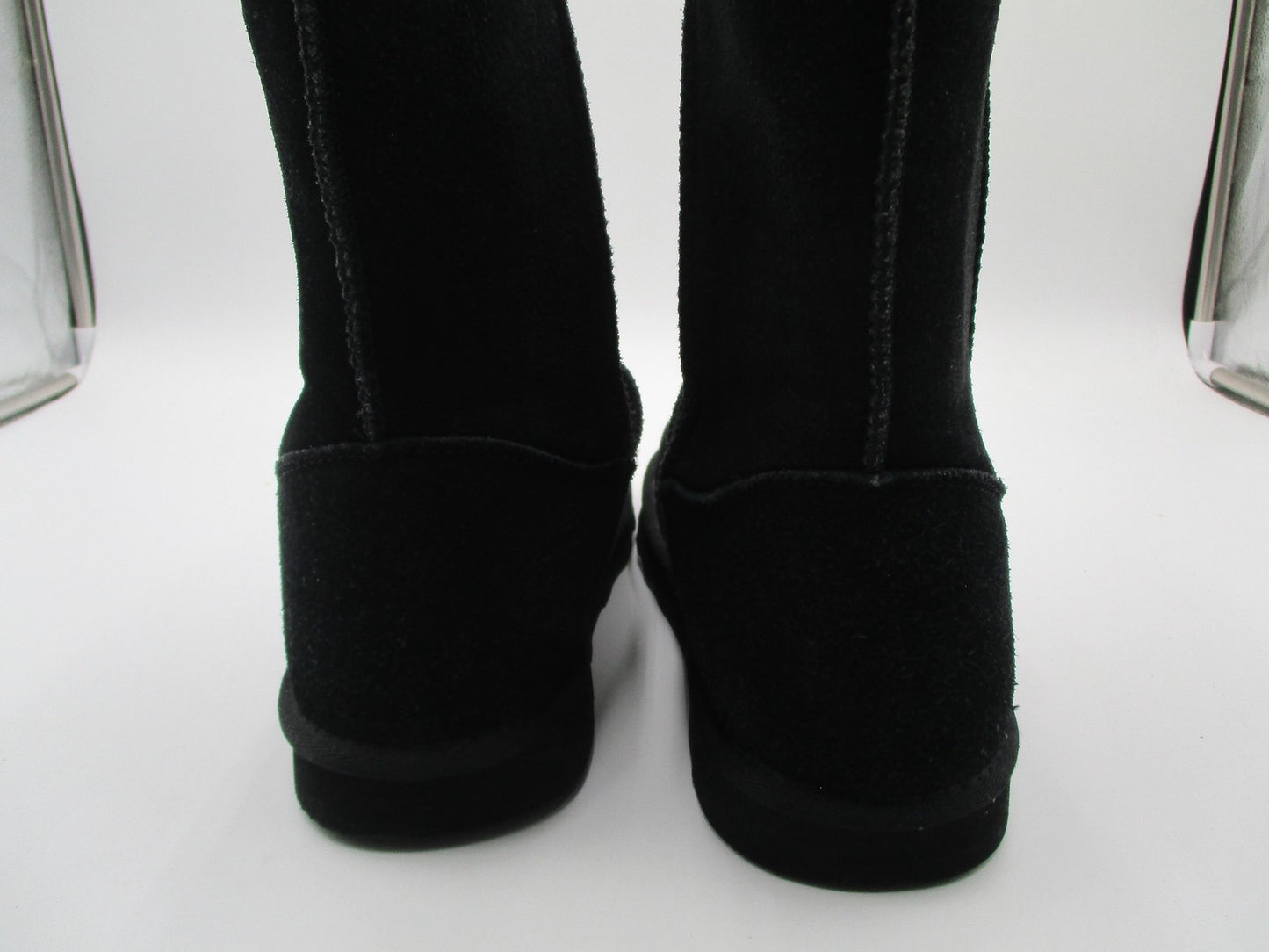 Time And Tru Boots Womens Size 10W Black Leather Shearling Lined Winter Snow5