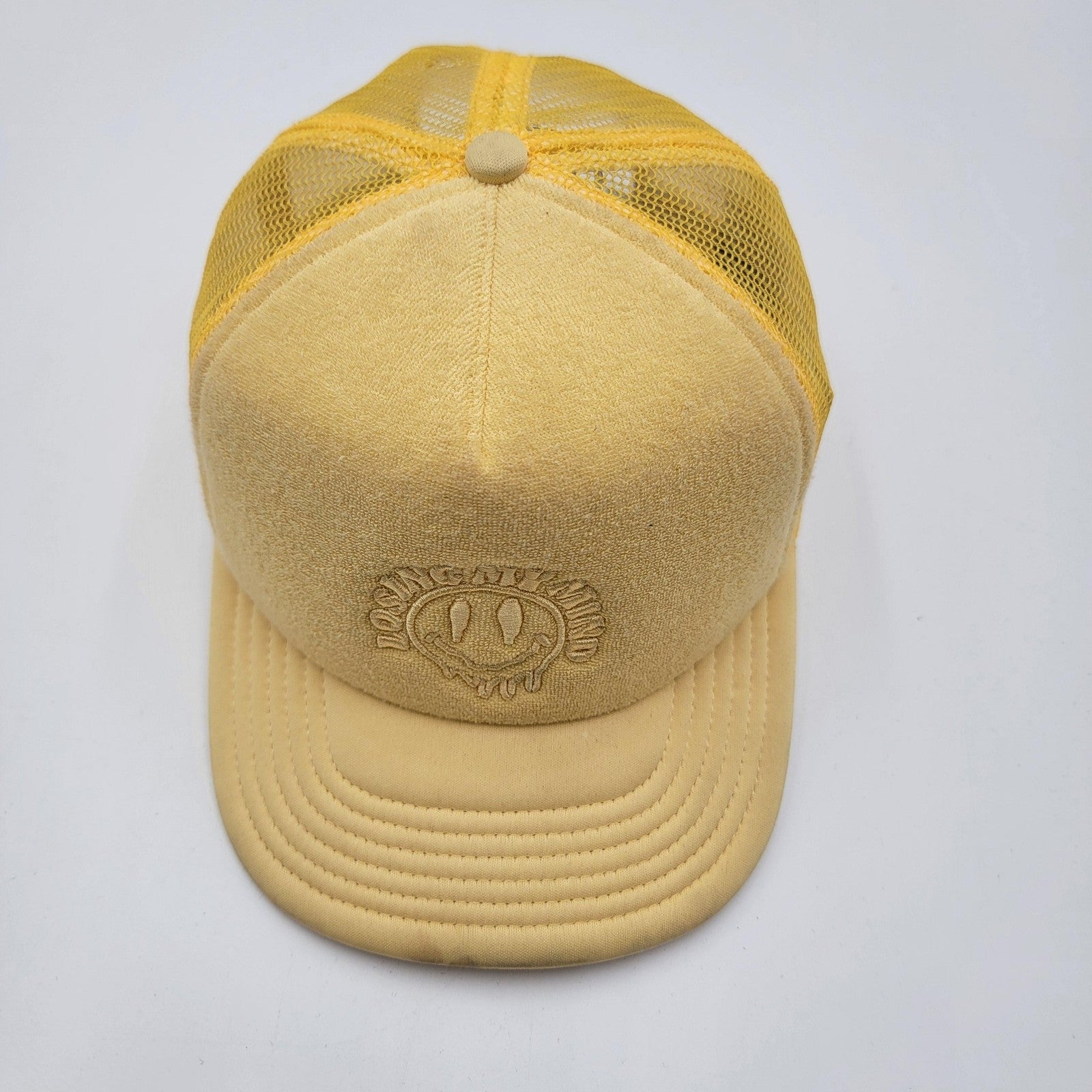 Neff Hat Cap Snap Back Yellow Trucker Mesh Losing My Mind Embroidered Mens4