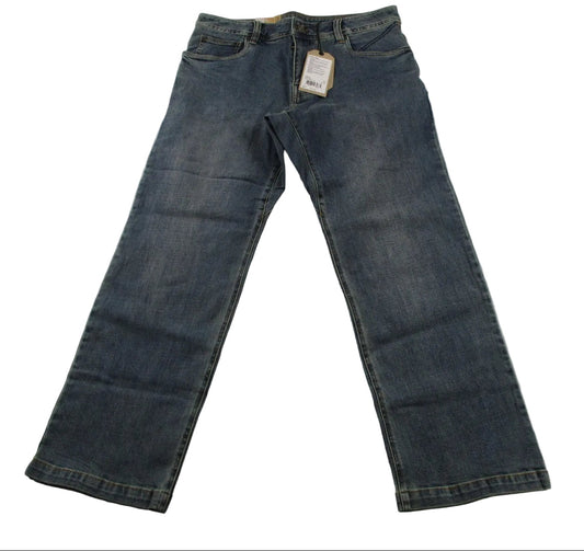 PrAna Axiom Jeans Mens 34x30 Blue Antique Stone Wash Straight Stretch Denim0