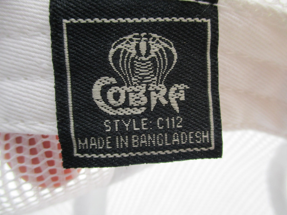 Cobra Hat Cap Snap Back Mens One Size Gray White Dog Graphic Trucker Mesh10