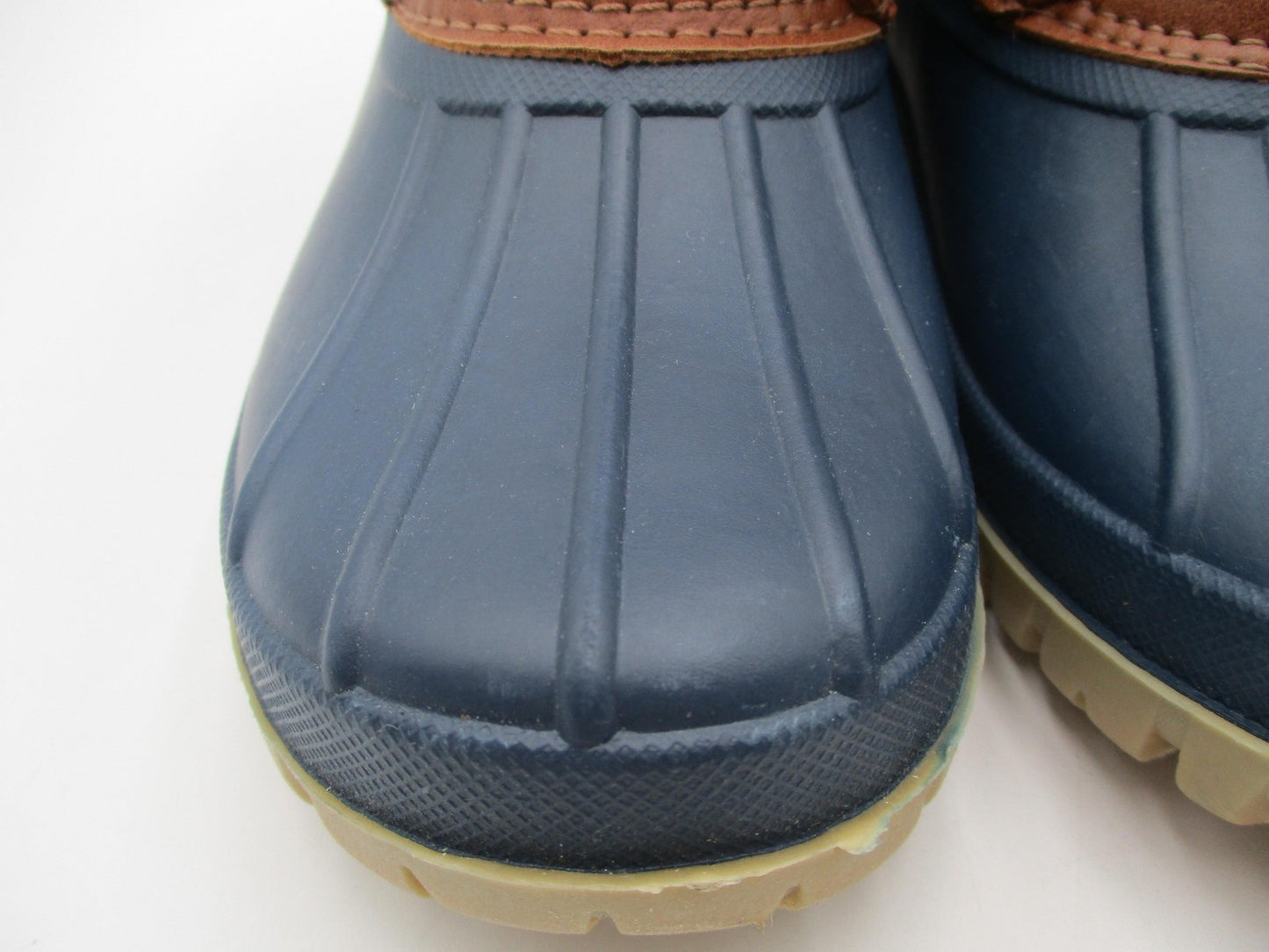 Tommy Hilfiger TH Danni Duck Boots Mens Size 6 Tan Navy Snow Winter Cold Weather10