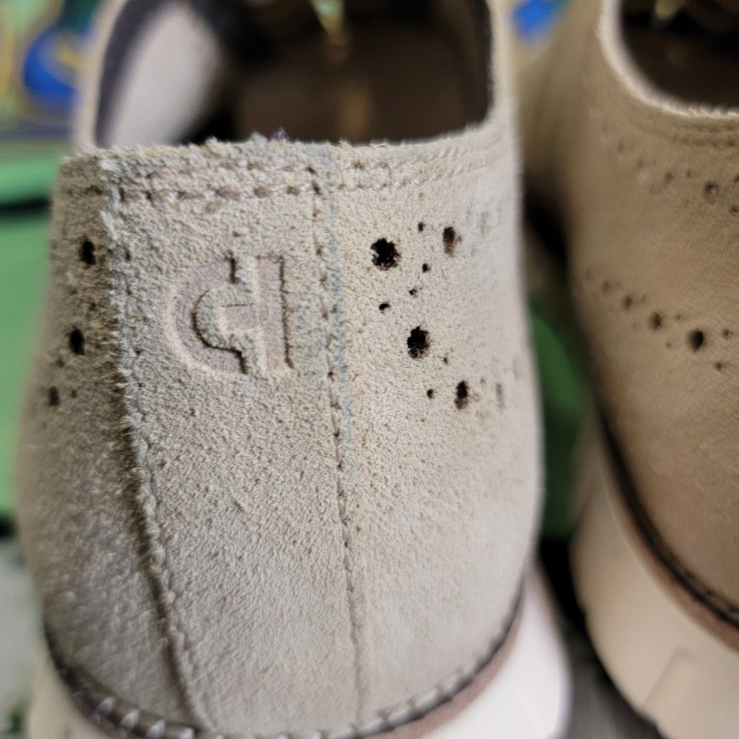 Cole Haan ZeroGrand Remastered Wingtip Oxfords Beige Sz 13M