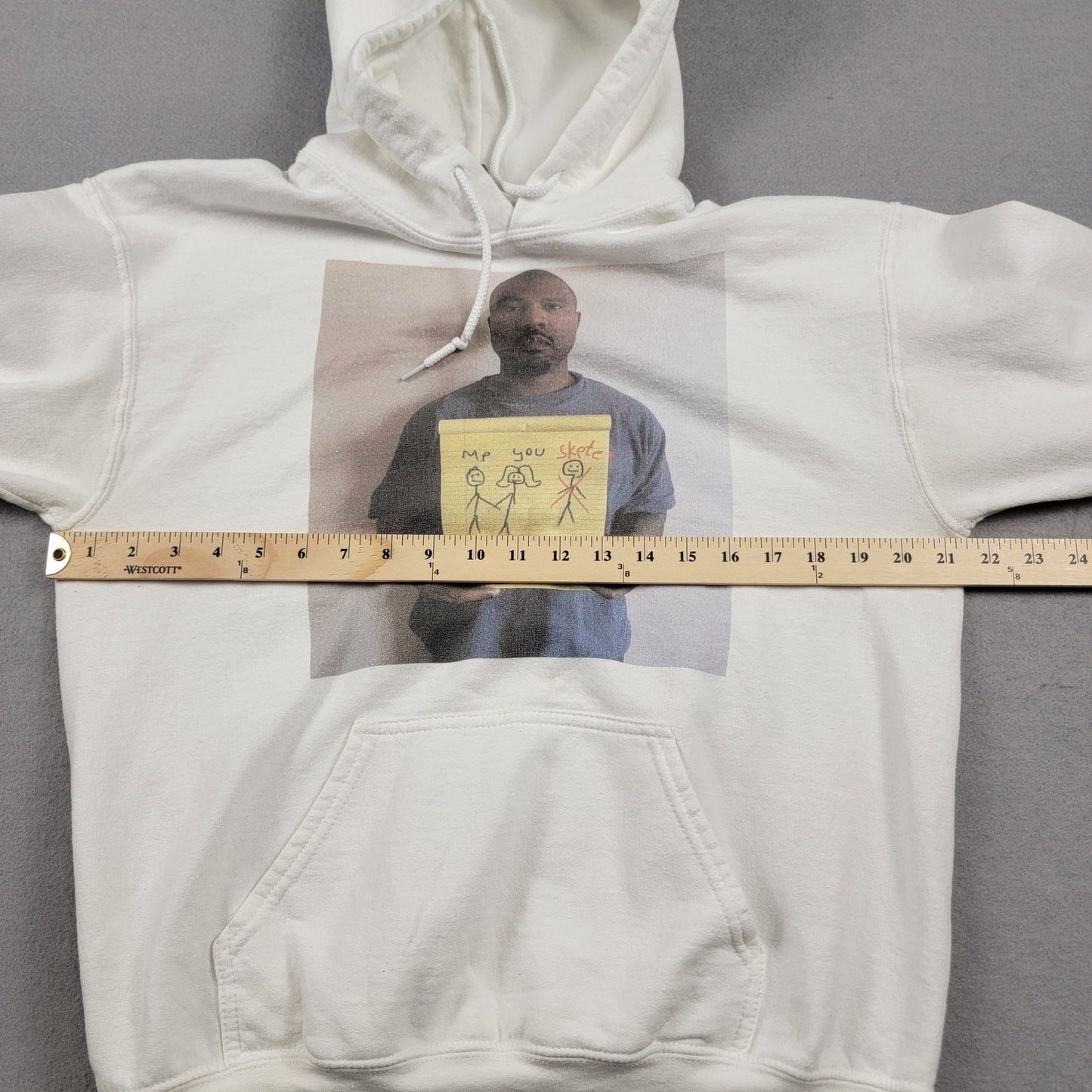 Kanye Me You and Skete White Hoodie Sz M