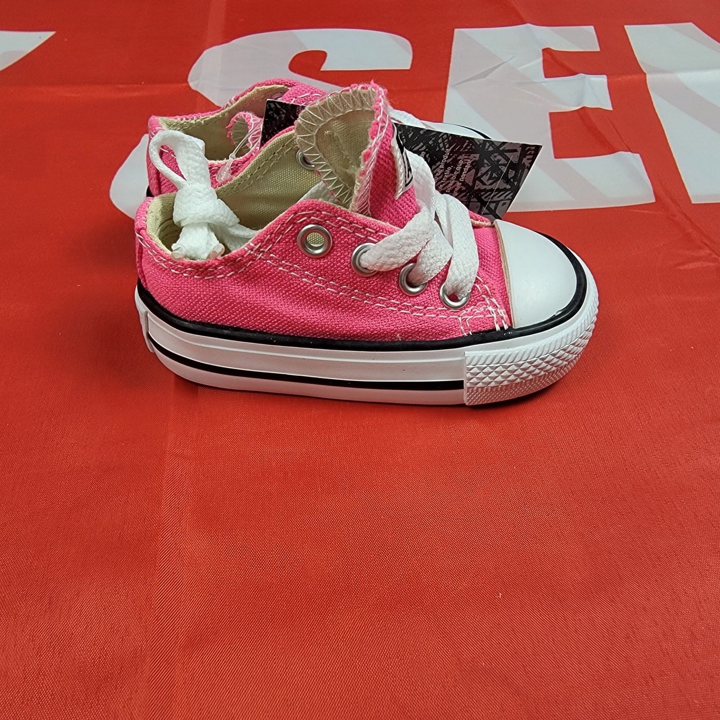 Converse CTAS OX Pink Pow Sz 3 Infant 75764C2