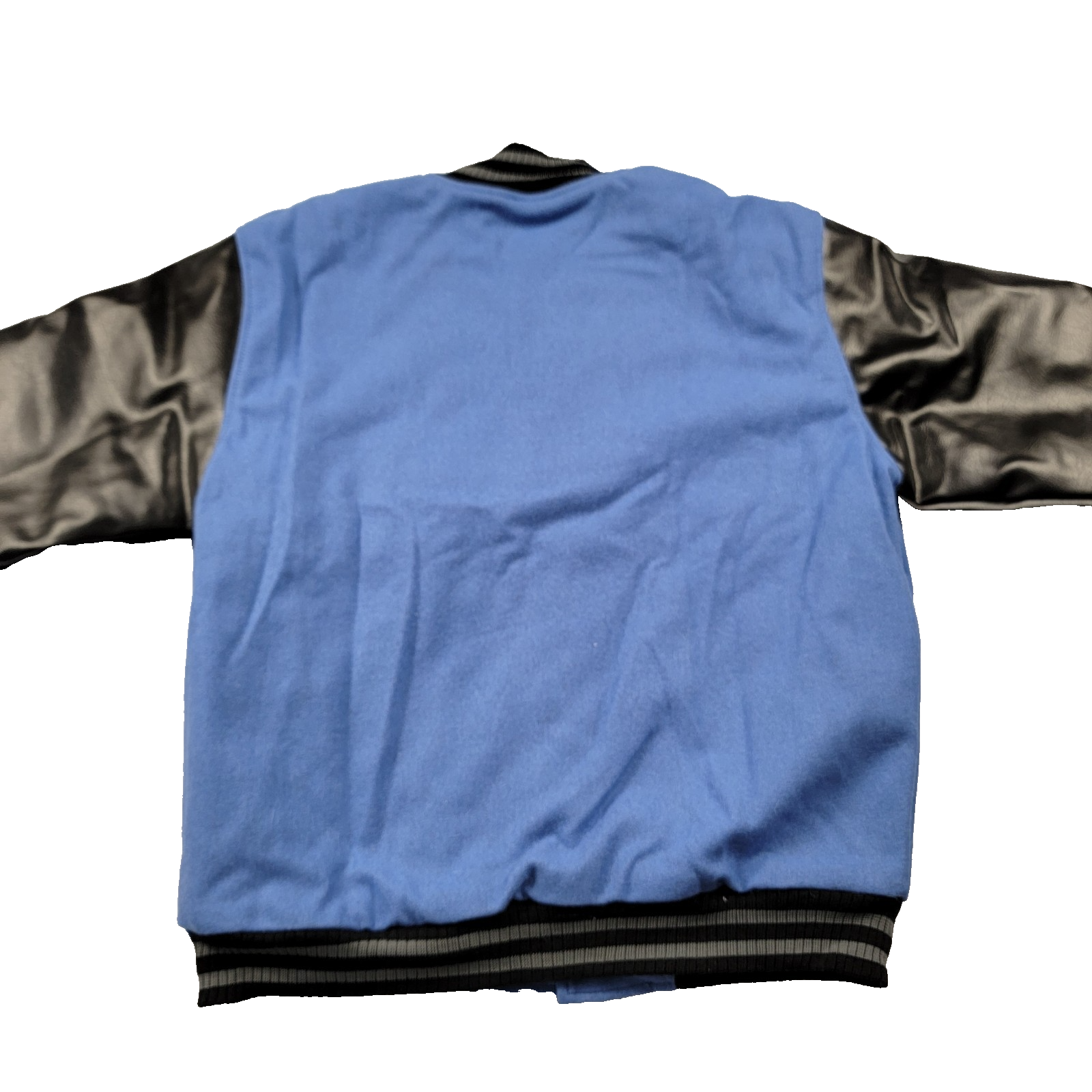 SneakGallery GOAT 23 Varsity Jacket Black Blue Leather Sleeves Size L NWT 7011