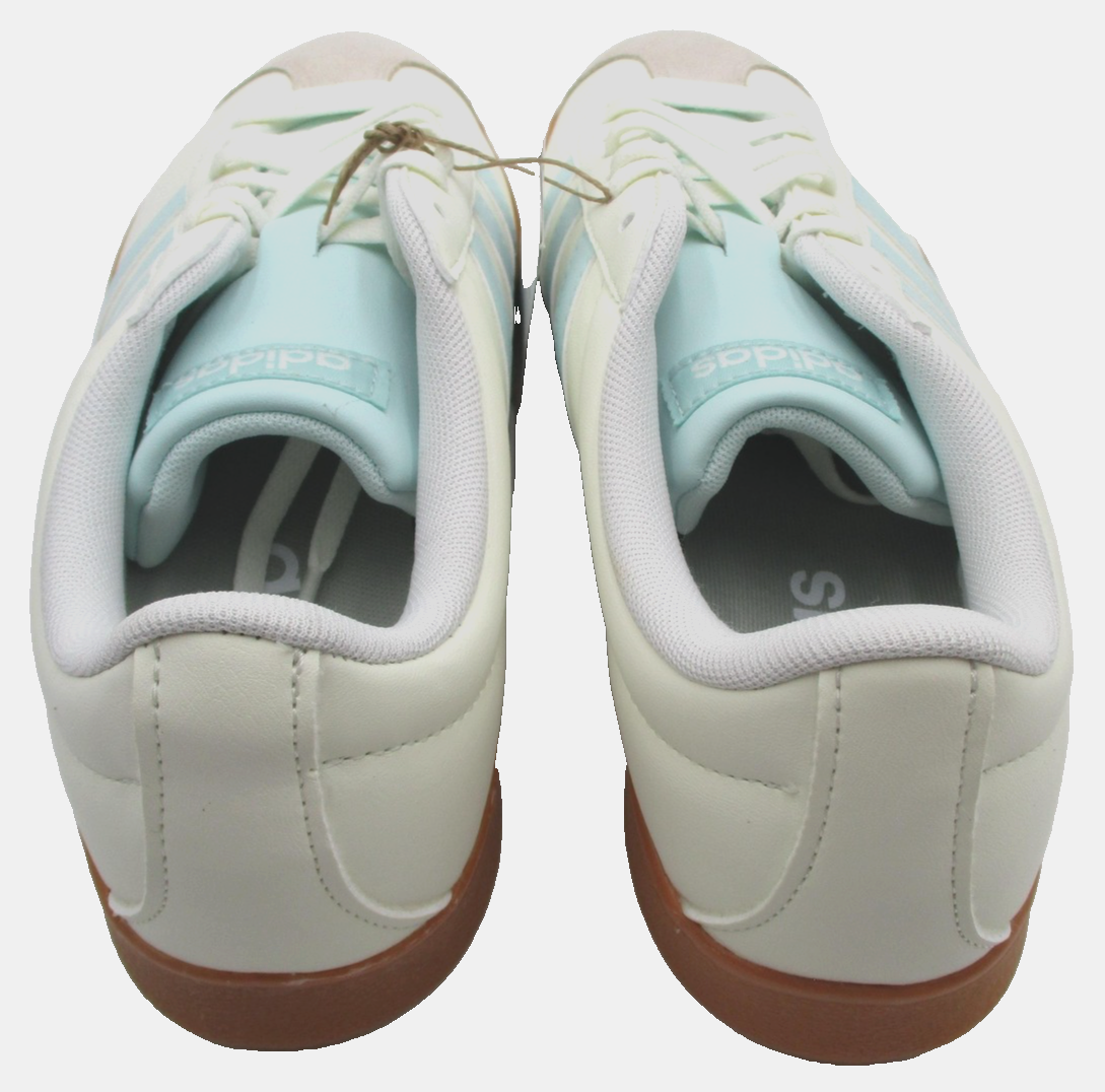 Adidas VL Court Base Shoes Womens Size 8.5 White Gum Court Sneakers JI17677
