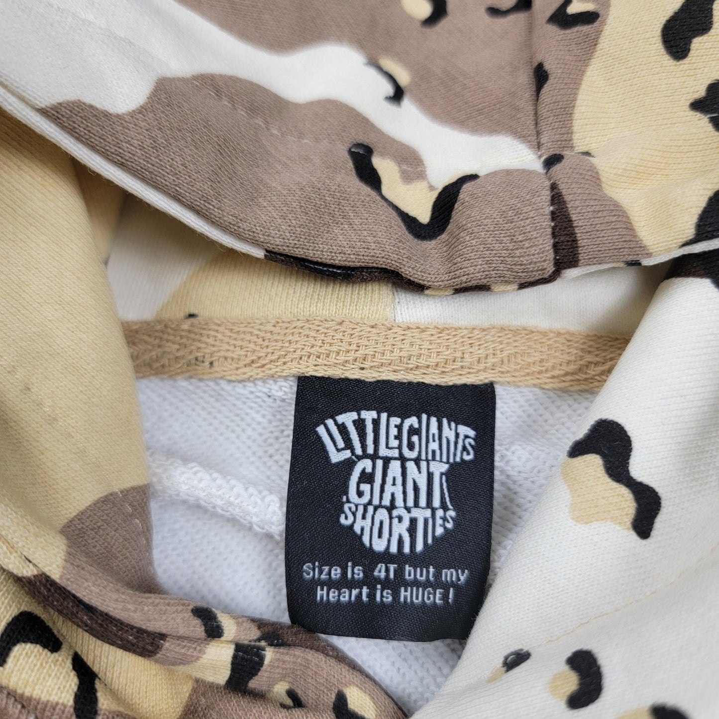 Little Giants Hoodie Youth 4T Choc Chip Camo Creative Disruptors Pullover