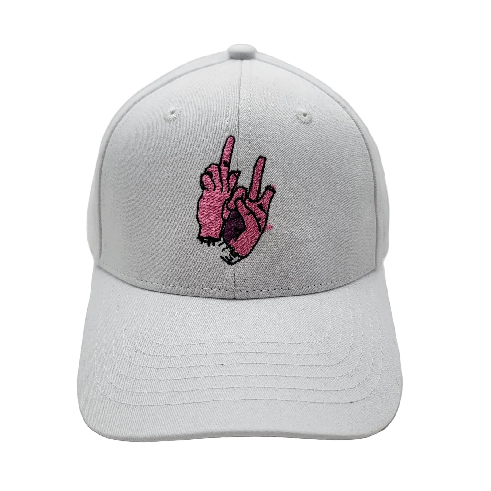 THC The Hideout Clothing Blank Letters Dad Cap White/Flamingo Pink 1 of 1000