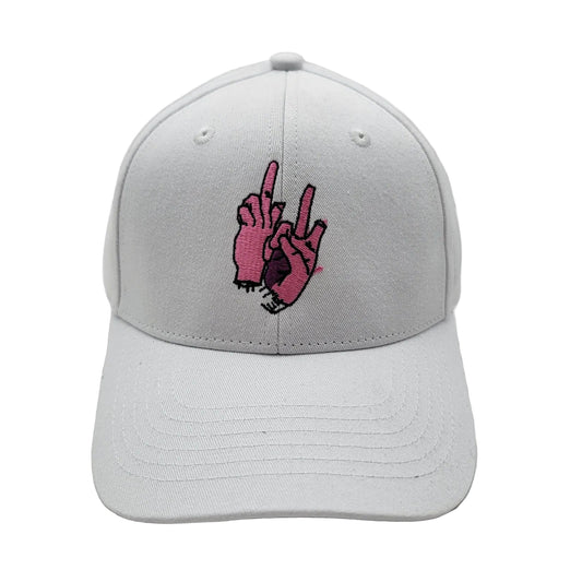 THC The Hideout Clothing Blank Letters Dad Cap White/Flamingo Pink 1 of 1000