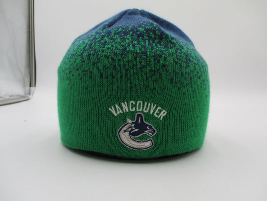 Vancouver Canucks Hat Cap Knit Beanie Mens One Size Green NHL Hockey Reebok0