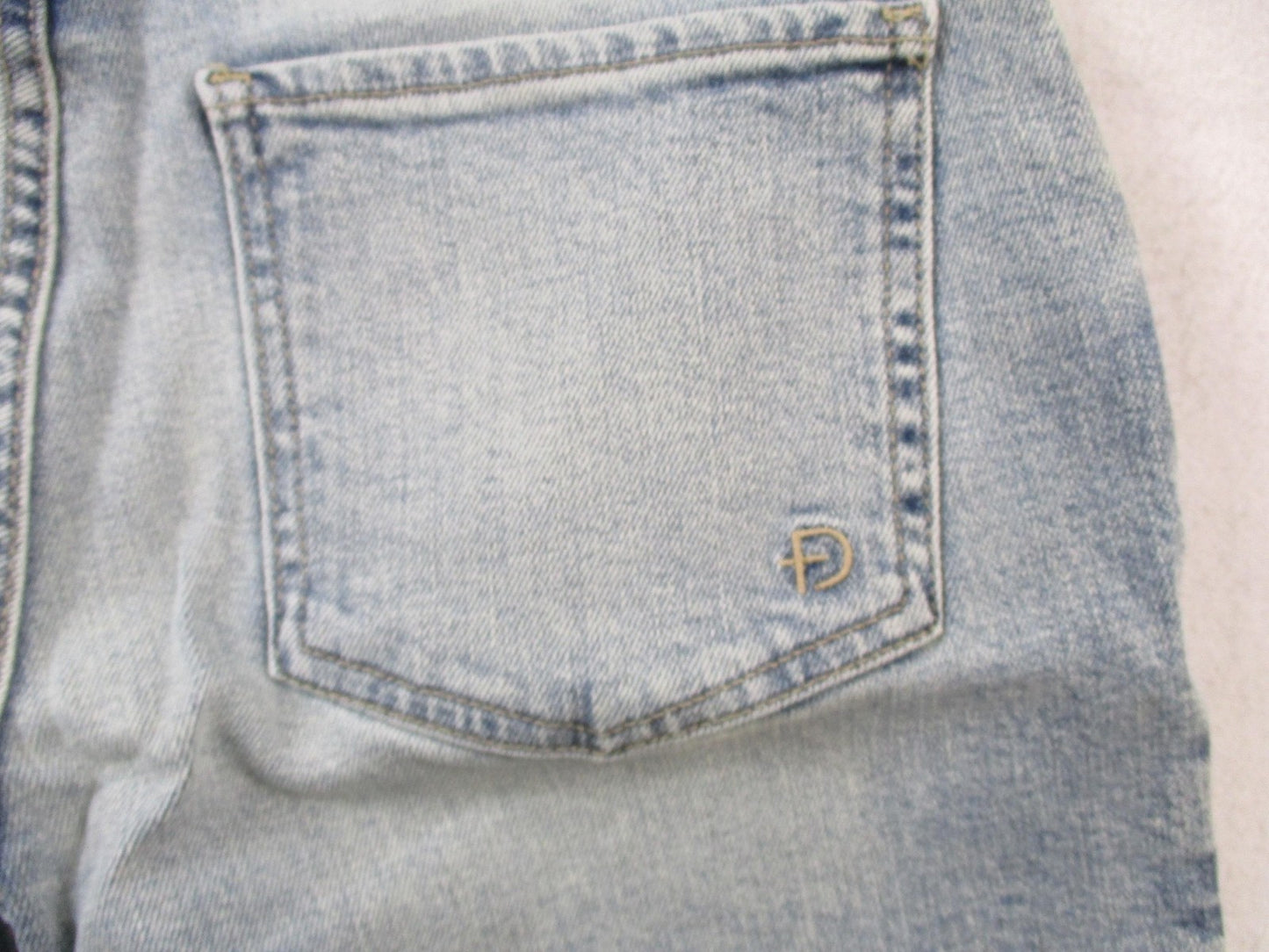 Fidelity Kendall Jeans Womens 26 Blue Light Wash High Rise Straight Leg 14596