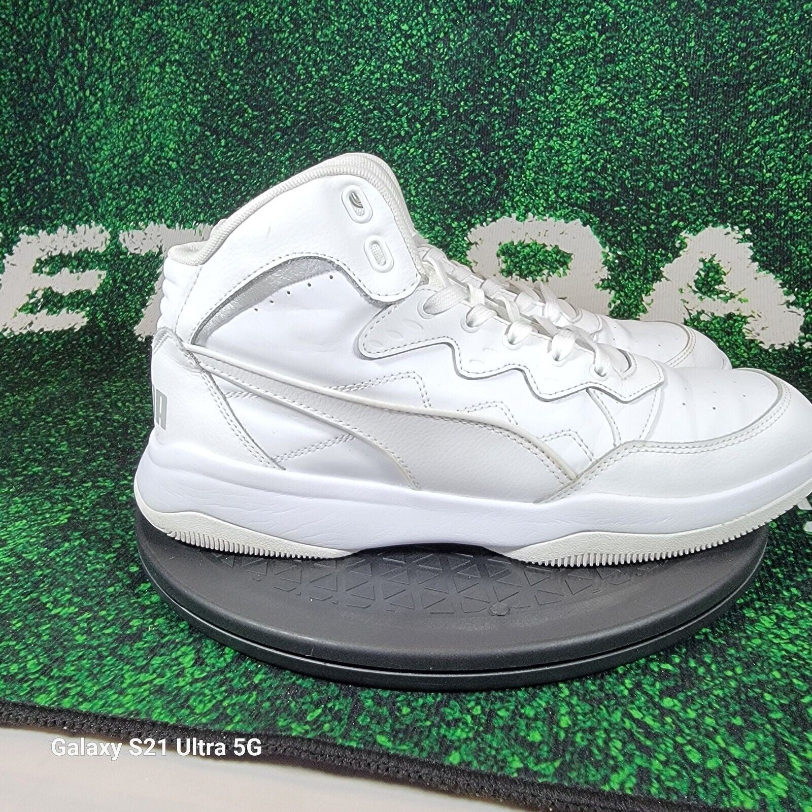 Puma Mens Sz 10.5 Rb Playoff Lace Up Mens Sneakers Shoes Casual White