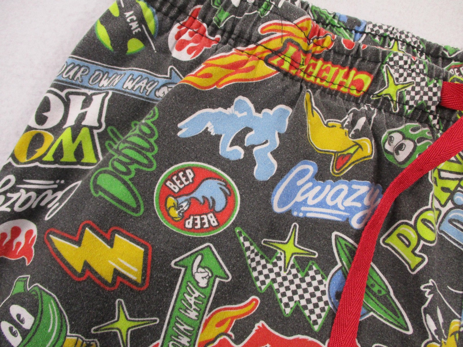 Looney Tunes Pajama Pants Mens Large Black Cartoon Characters Graphic Sleep5