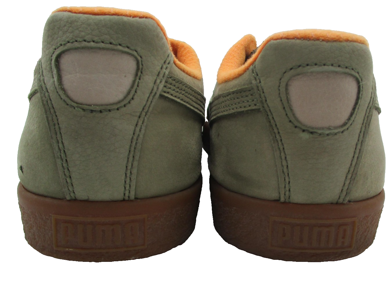 Puma Clyde Shoes Mens Size 10.5 Green Suede Gum Sole Low Top Casual Sneakers 1R96
