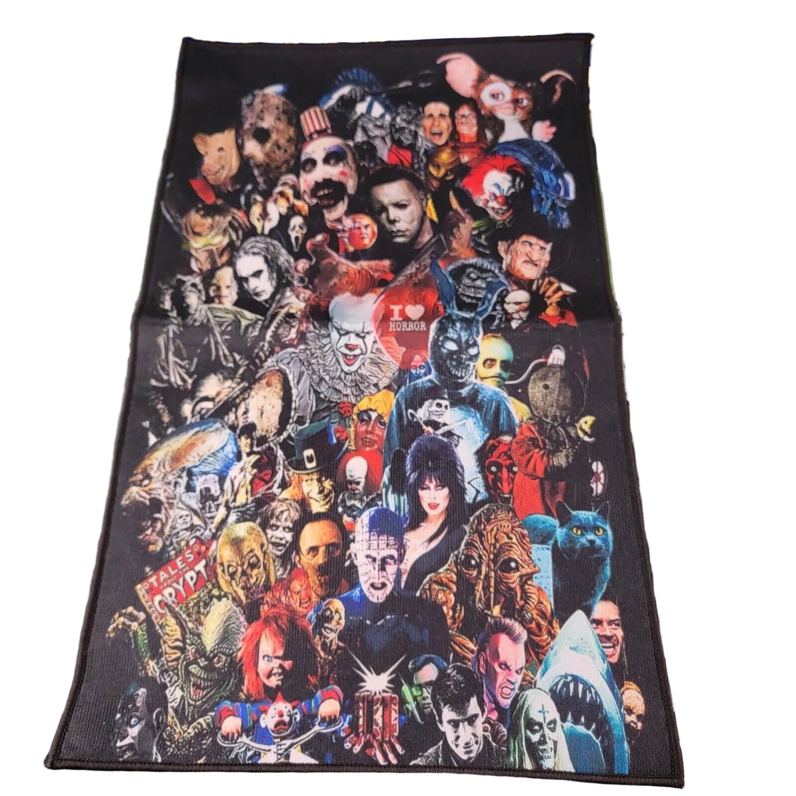 I ❤️ Horror Rug 31" x 19" Features your favorite TV and Movie Horror Characters0