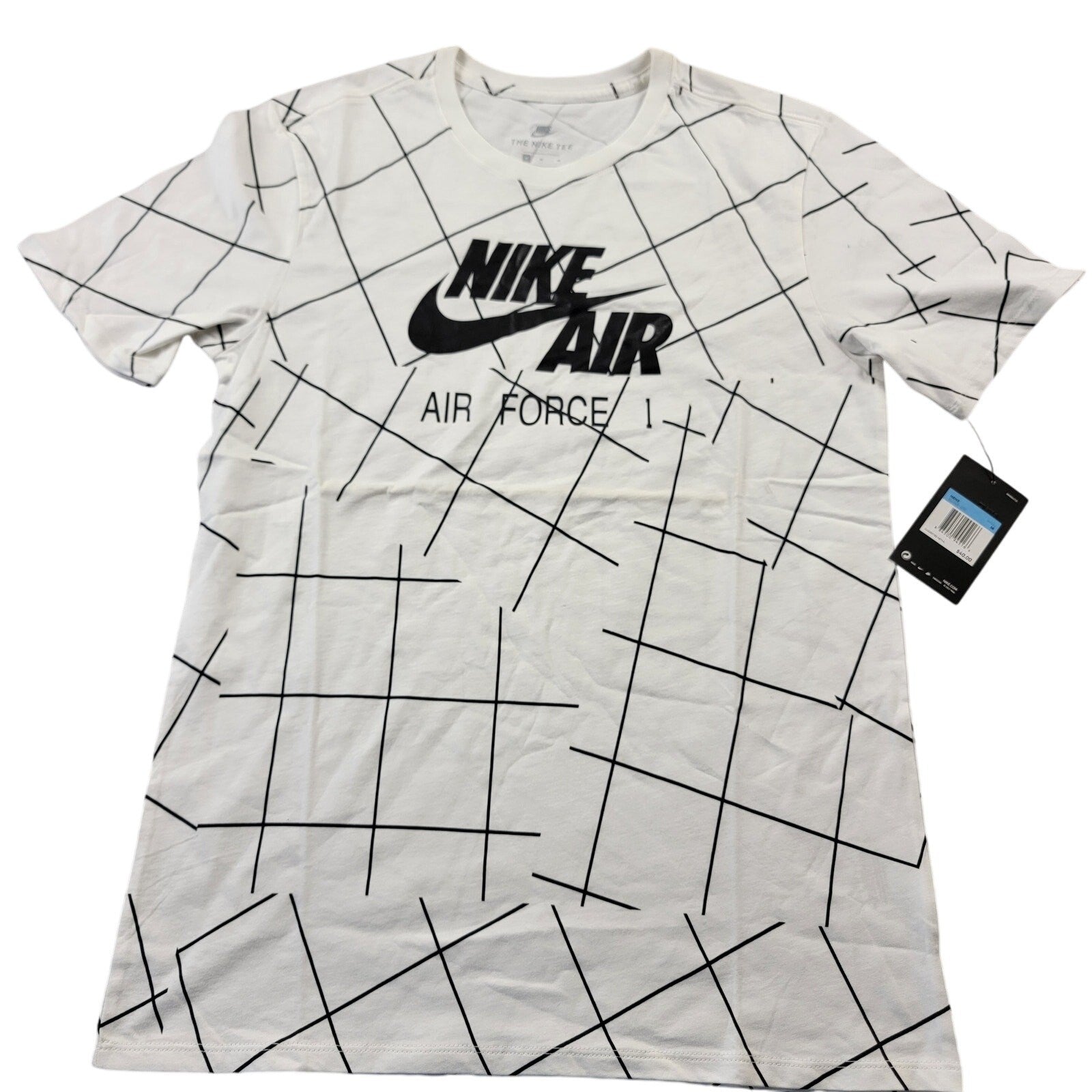 Nike Air Force 1 Sportswear Graphic Tee Mens Medium White NWT 911926100 4450
