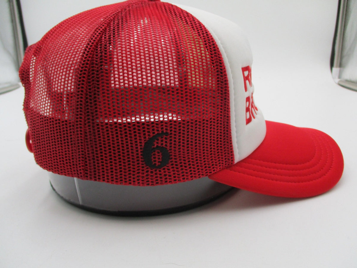 Crowns By Lids Hat Cap Snap Back Mens One Size Red Rich Broke Boy Trucker Mesh6