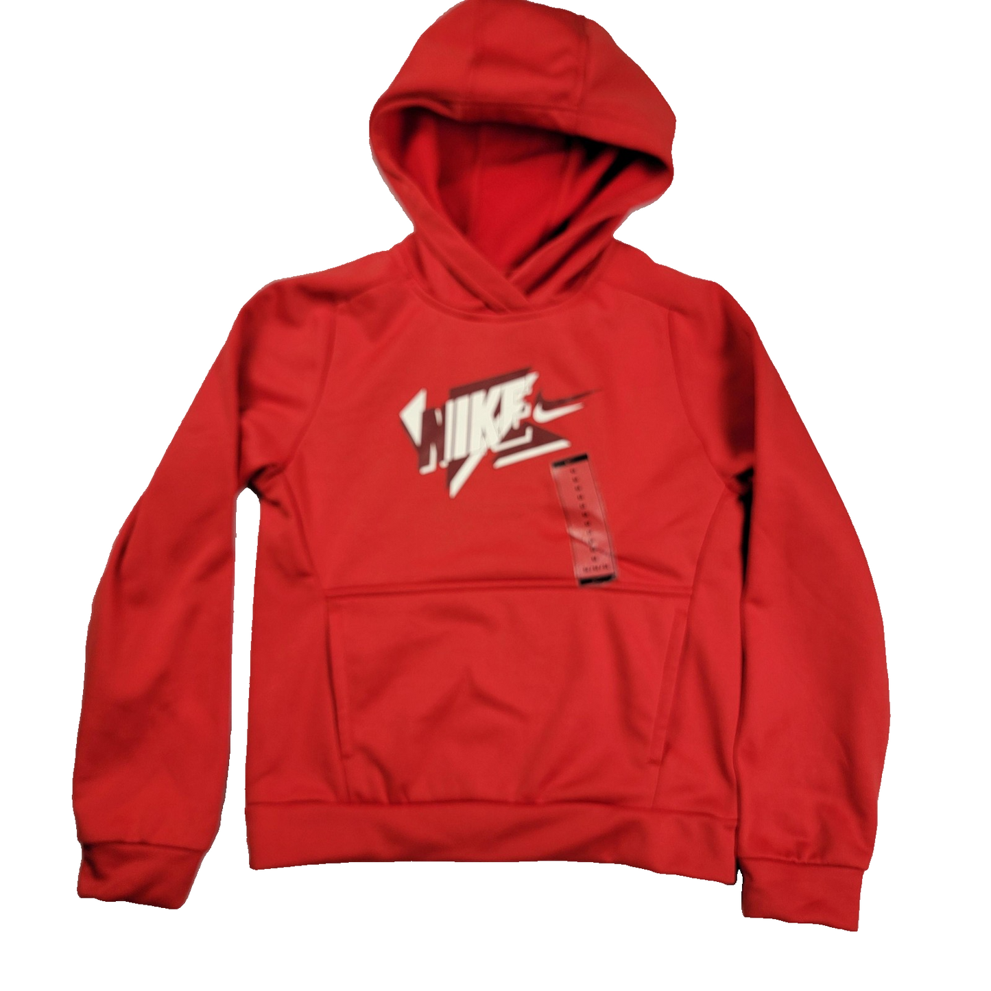Nike Hoodie Youth Medium Red ThermaFit Pullover Boys Girls FJ6050657