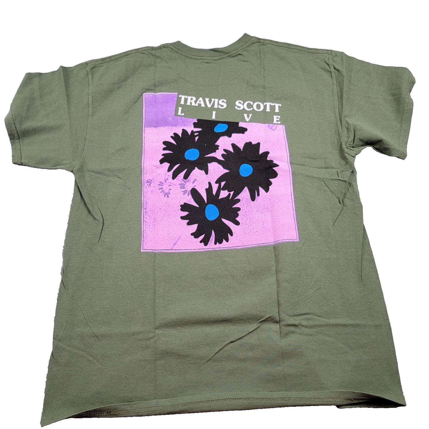 Astroworld Shirt Unisex Medium Green Travis Scott Festival Run Daisy Graphic Tee1