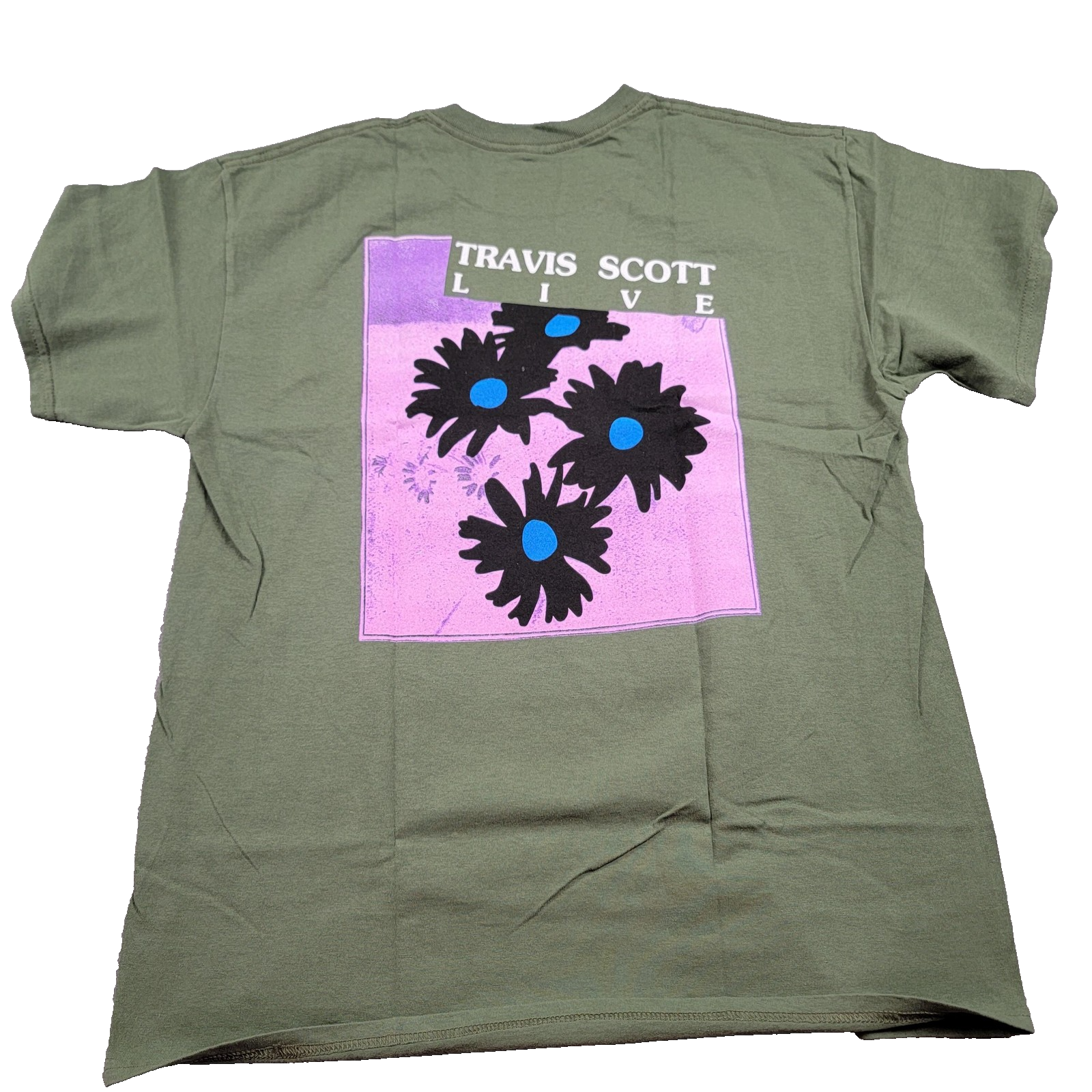 Astroworld Shirt Unisex Medium Green Travis Scott Festival Run Daisy Graphic Tee1