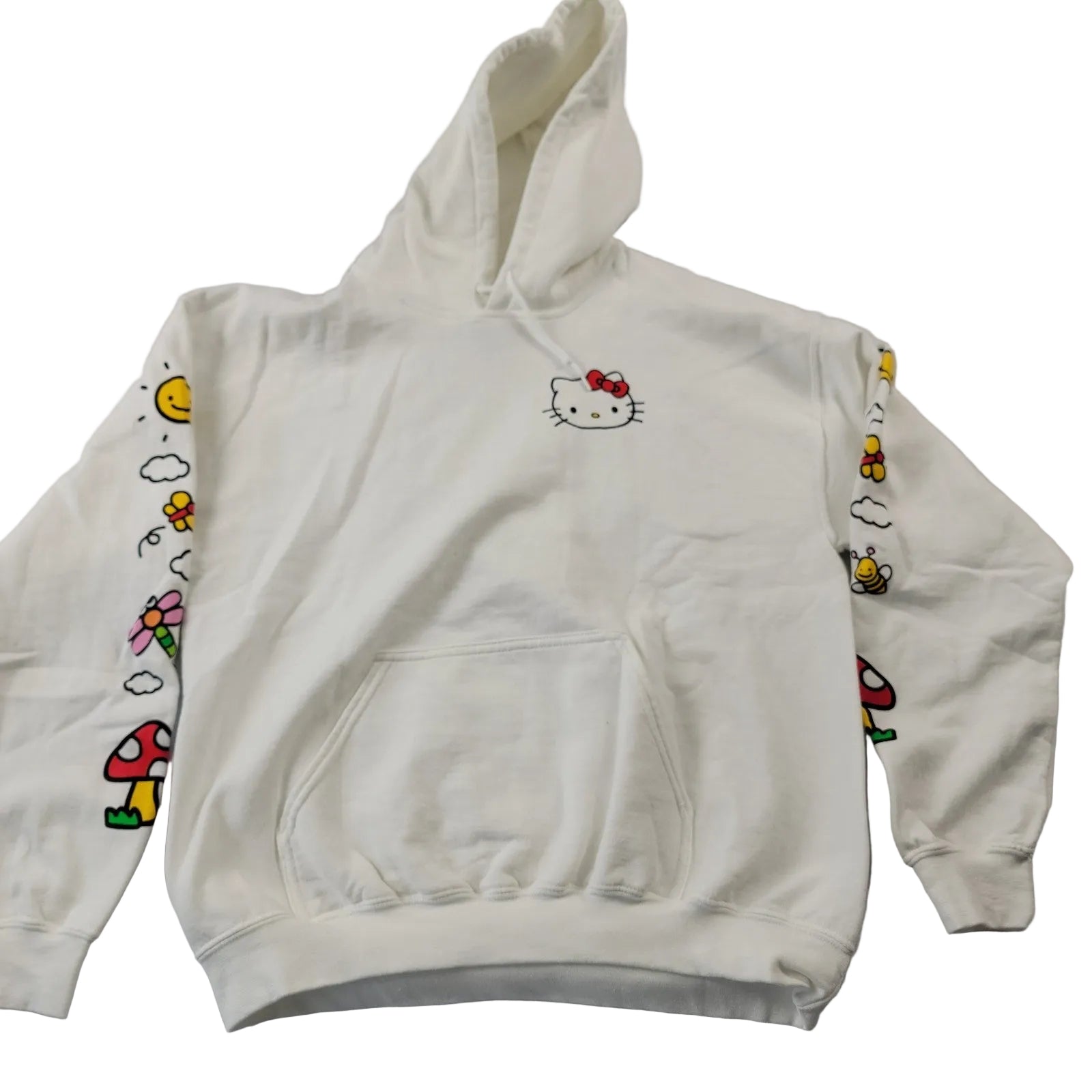 Hello Kitty Sanrio Unisex Hoodie White Sz L