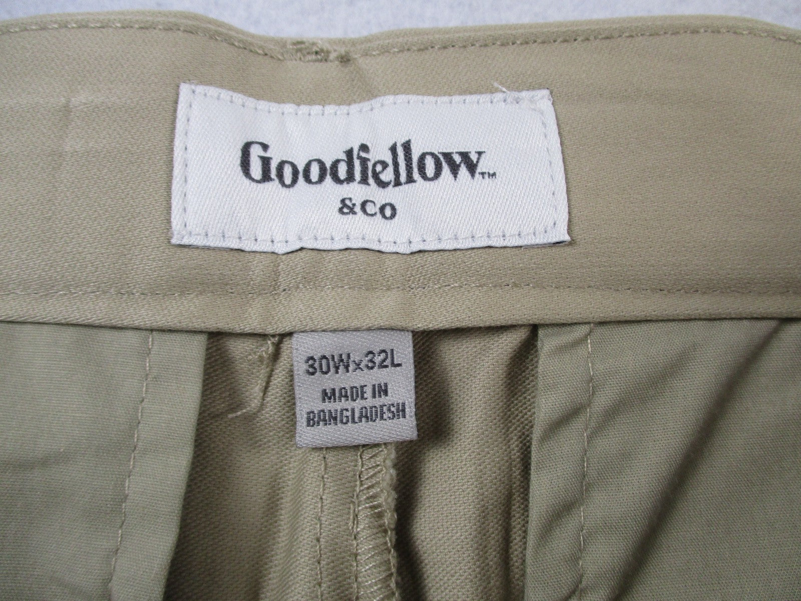 Goodfellow & Co Pants Mens 30x32 Beige Slim Trouser Dress Khaki Chino 139214033
