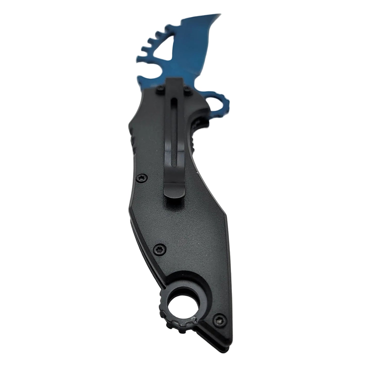 Limited Edition Blue /w Skulls Folding Tactical Pocket Knife1