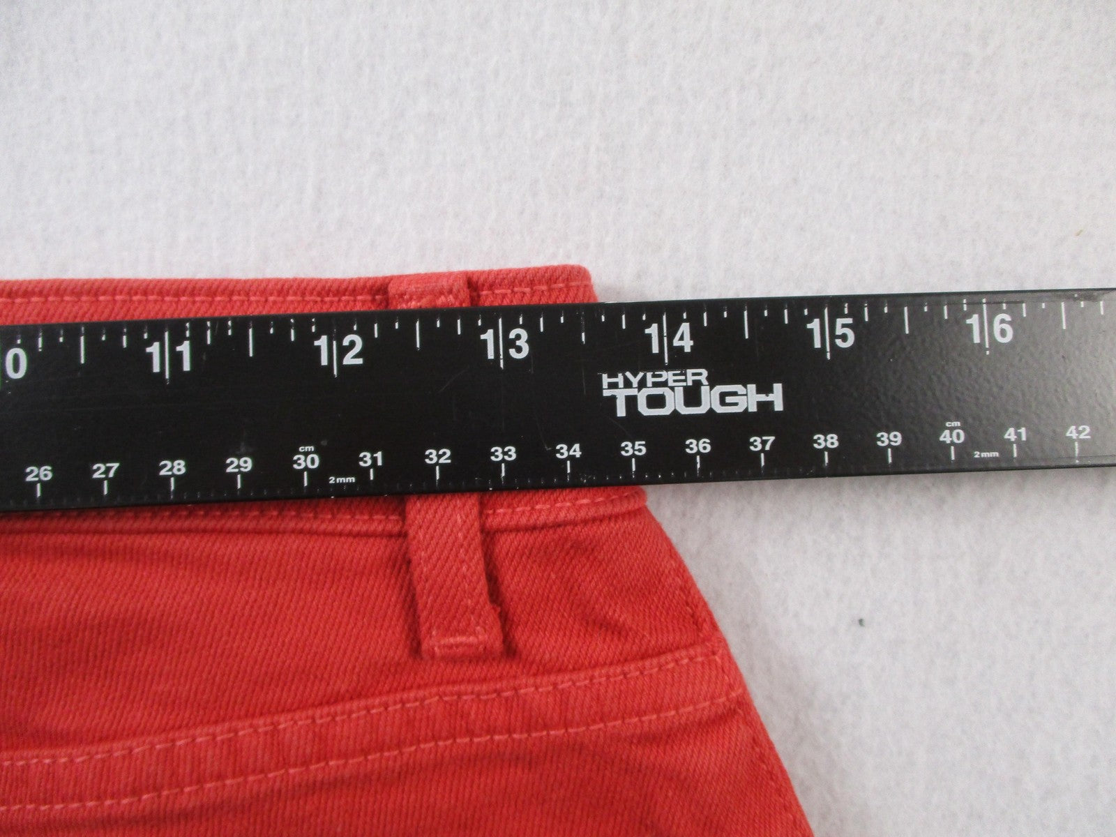 Fidelity Denim Ziggy Crop Jeans Womens 26 Red High Rise Wide Leg Sunkissed 14457