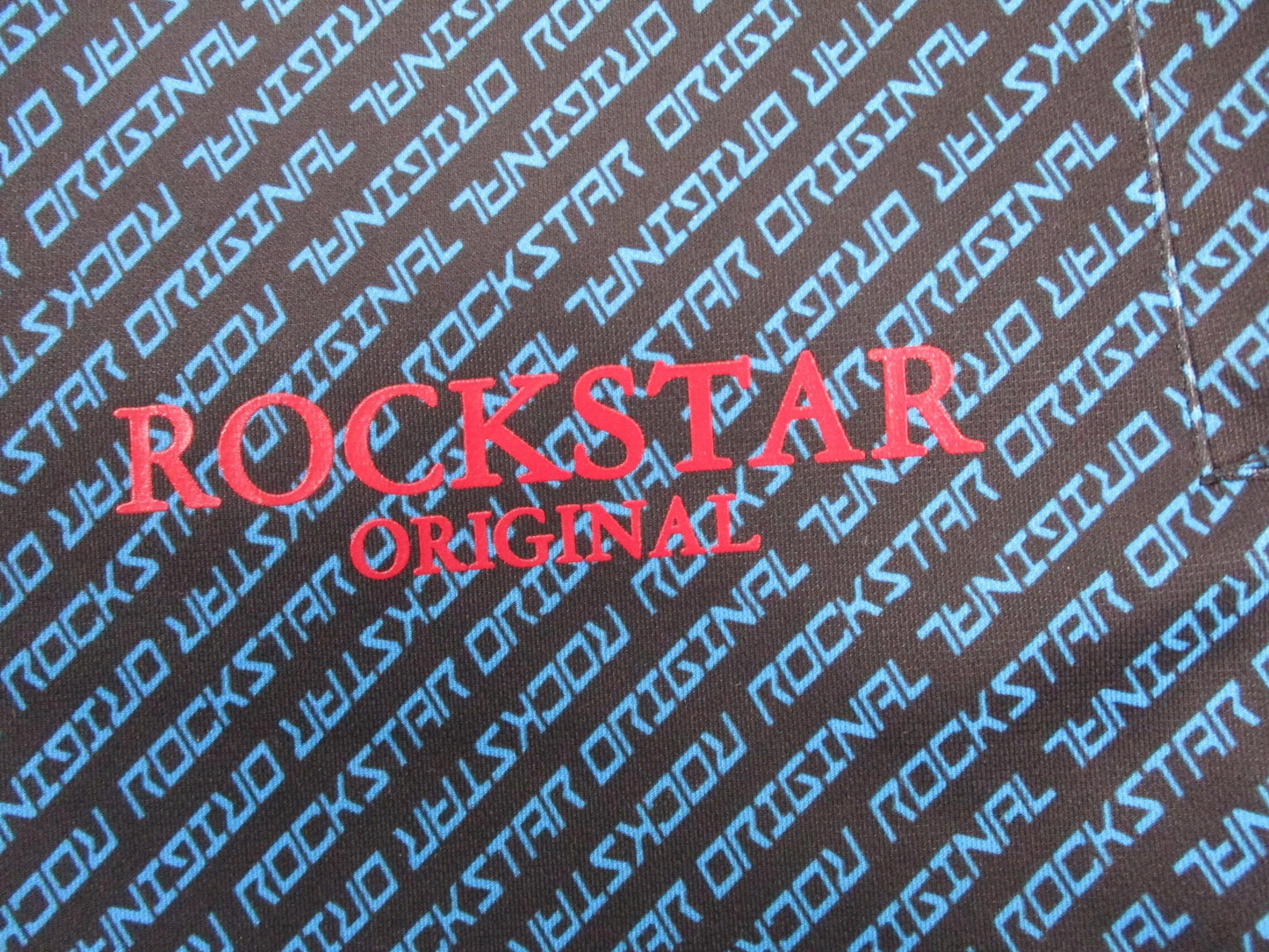 Rockstar Original Tracksuit Set Mens Large Black Blue Logo Track Sweatsuit Zip13