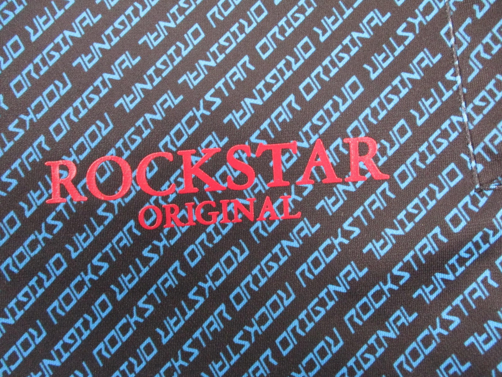 Rockstar Original Tracksuit Set Mens Large Black Blue Logo Track Sweatsuit Zip13