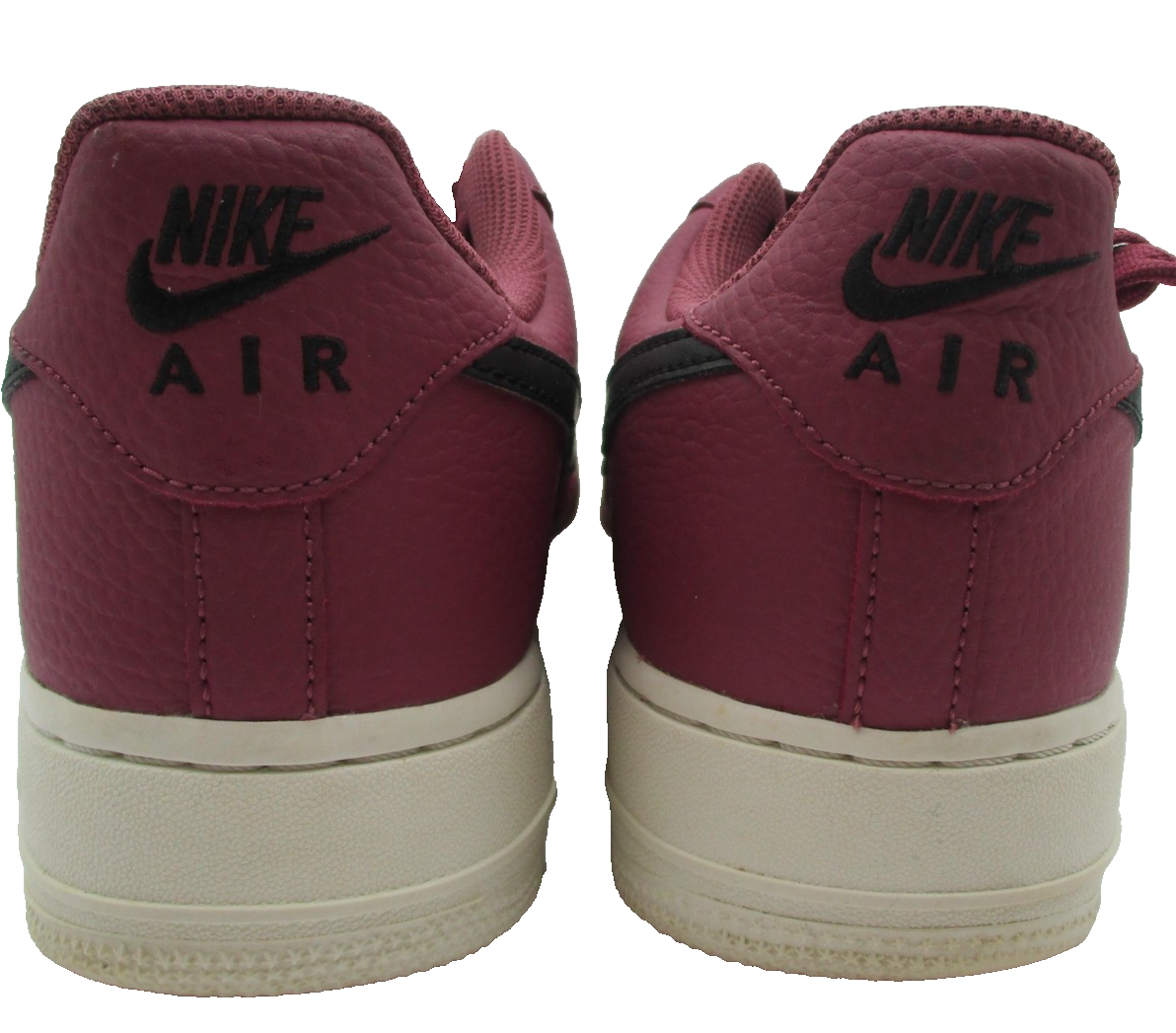 Nike Air Force 1 Low Shoes Mens Sz 9.5 Red Black Leather Low Top AA4083-601 1U56