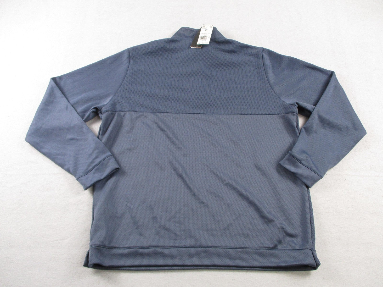 Adidas Golf Sweatshirt Mens XL Blue Textured 1/4 Zip Q Zip Pullover IU4695 NWT1
