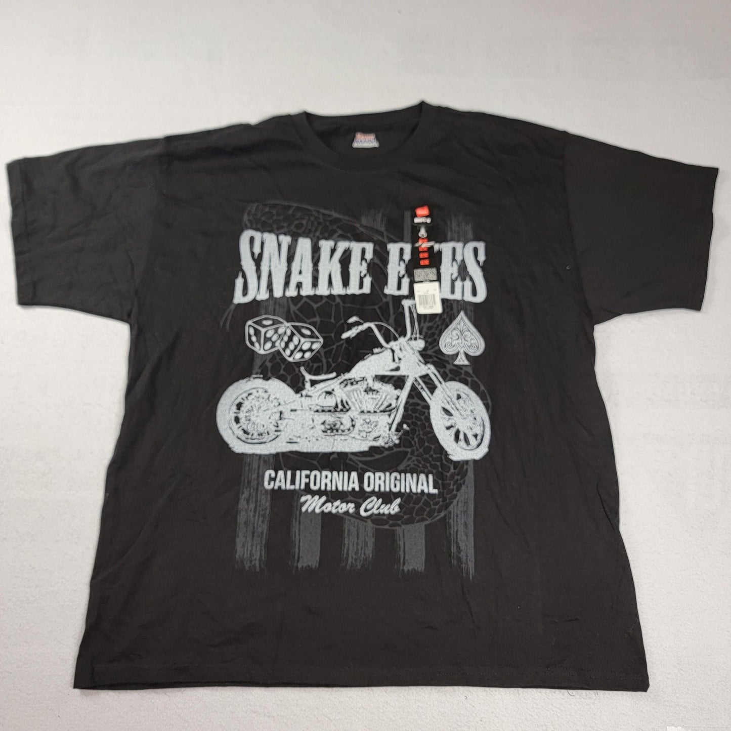 2 Pk Bundle Hanes Snake Eyes + American Muscle Graphic Tee Mens 2XL Black