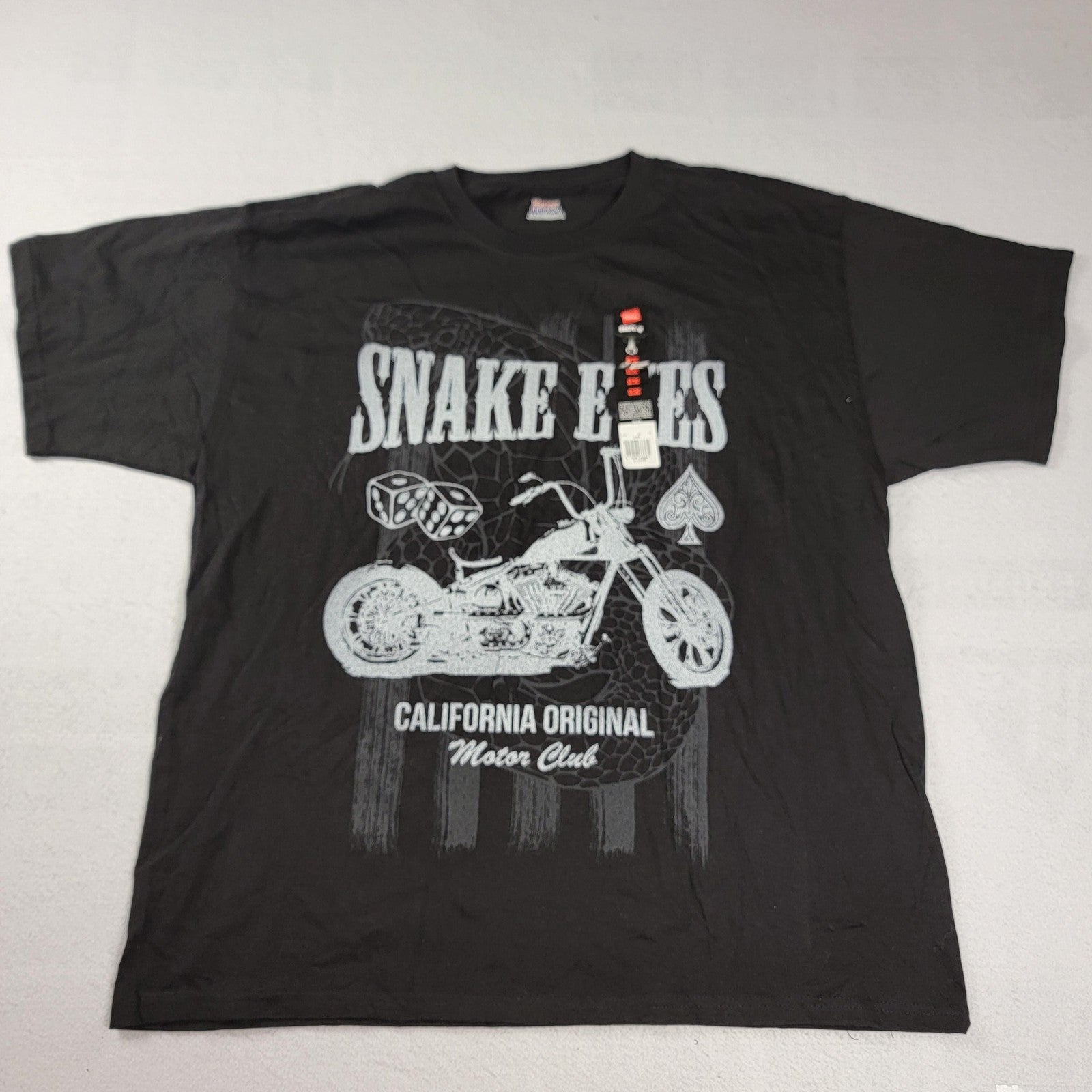 2 Pk Bundle Hanes Snake Eyes + American Muscle Graphic Tee Mens 2XL Black