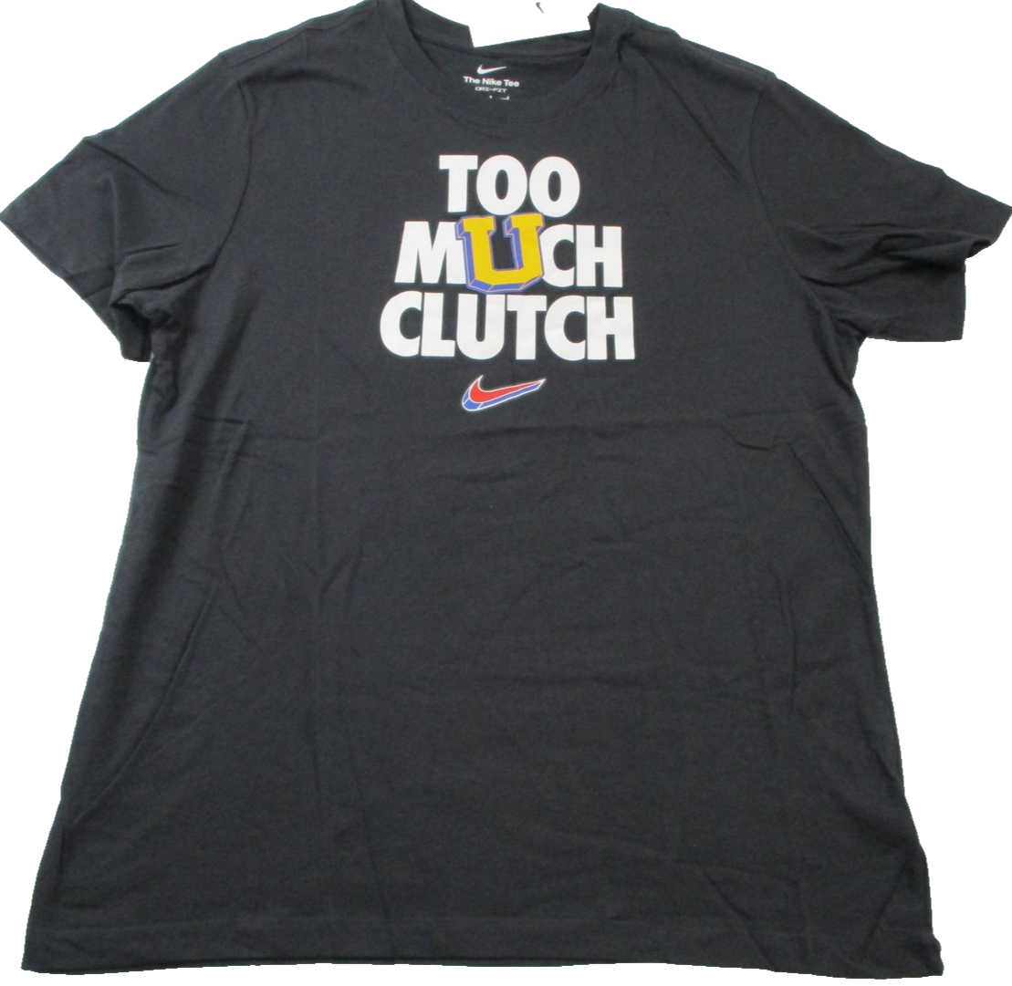 Nike DriFIT Too Much Clutch Mens Large Black Basketball Graphic Tee 152315240