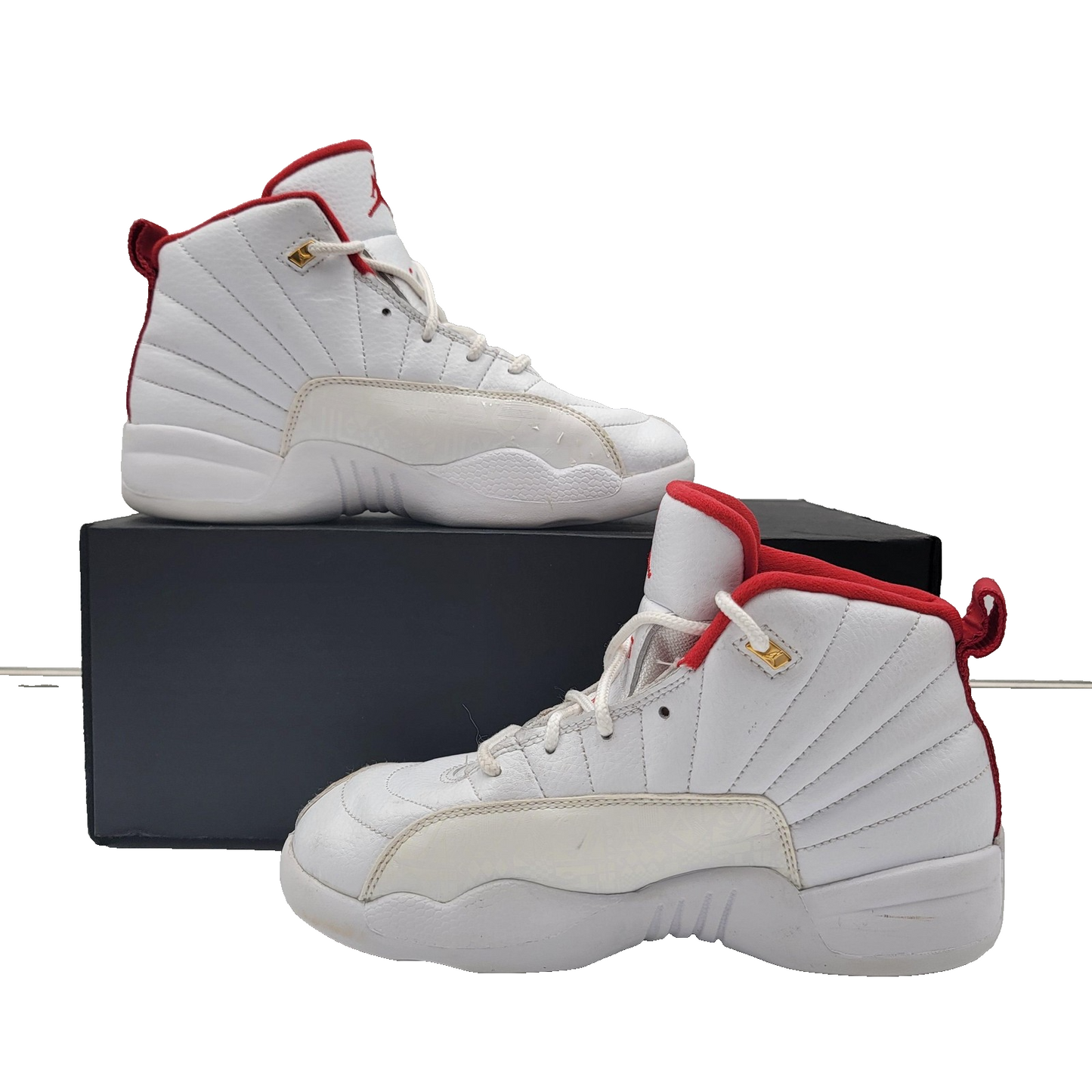 Air Jordan 12 FIBA Shoes Youth Sz 3Y Retro Basketball White/Red 151186-107