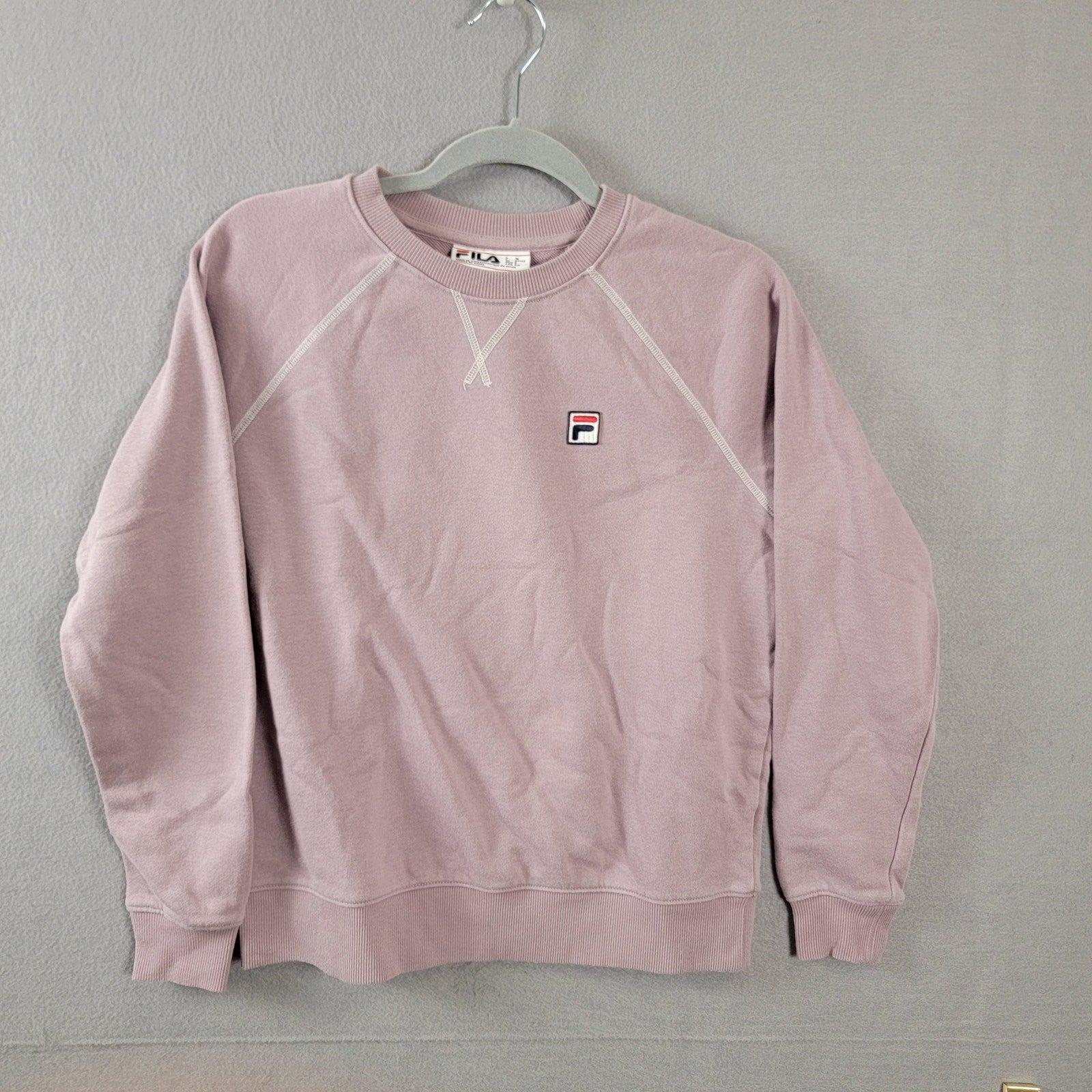 Fila Lilac Long Sleeve Pullover Sweatshirt Womens Sz S